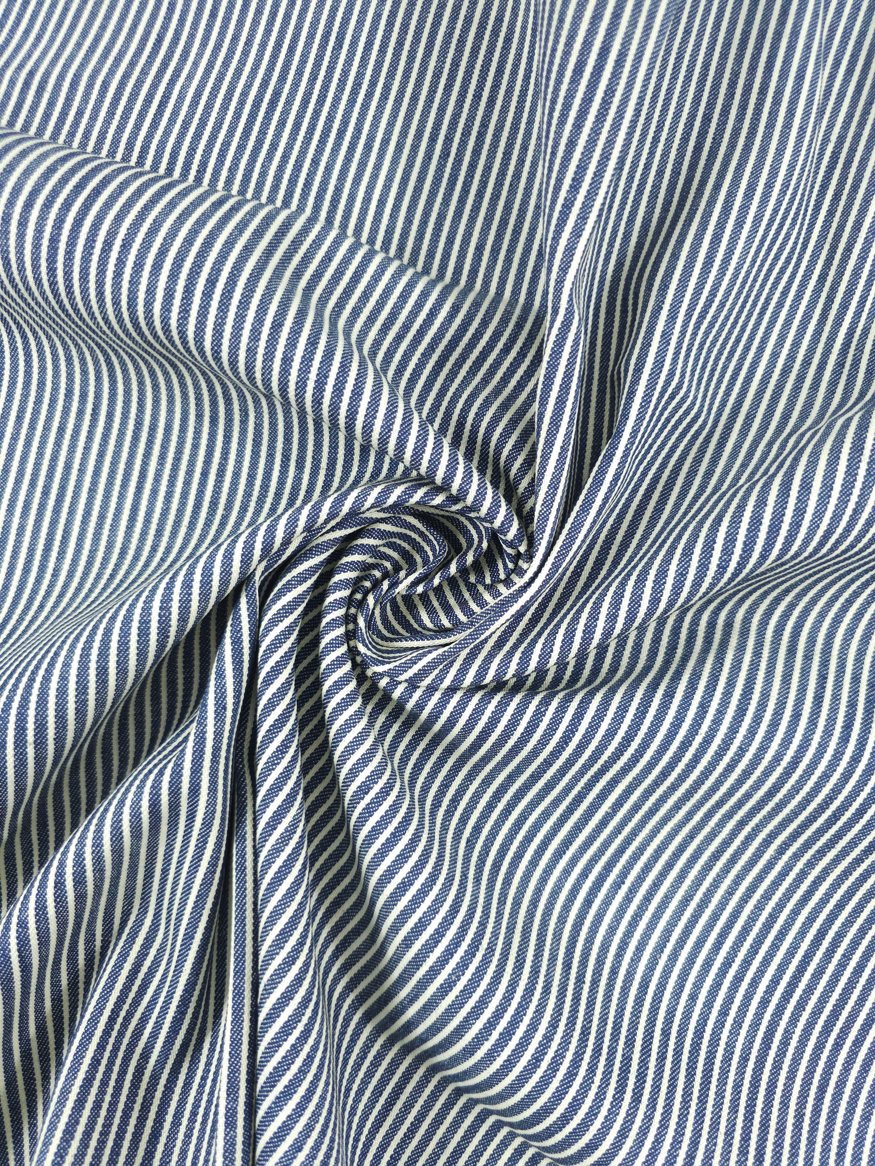 Blue/Ivory Stripe Denim