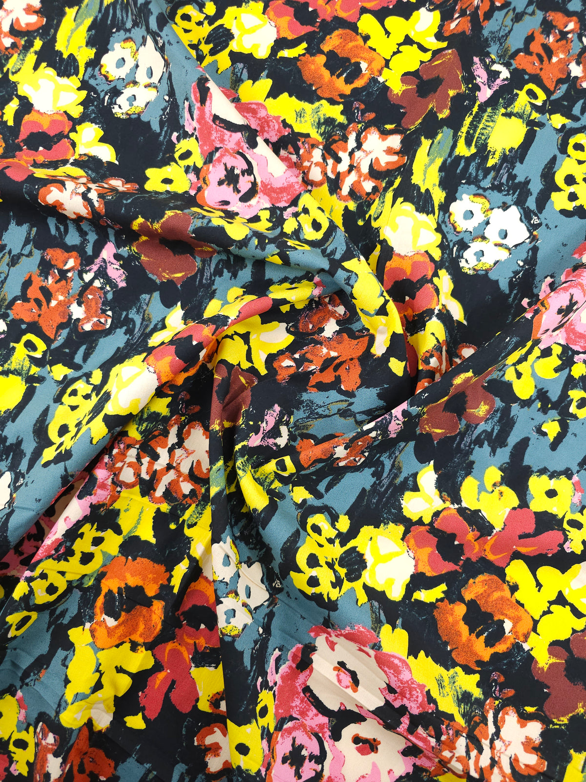 Rustic Watercolour Floral Cotton Poplin - Sands Swim