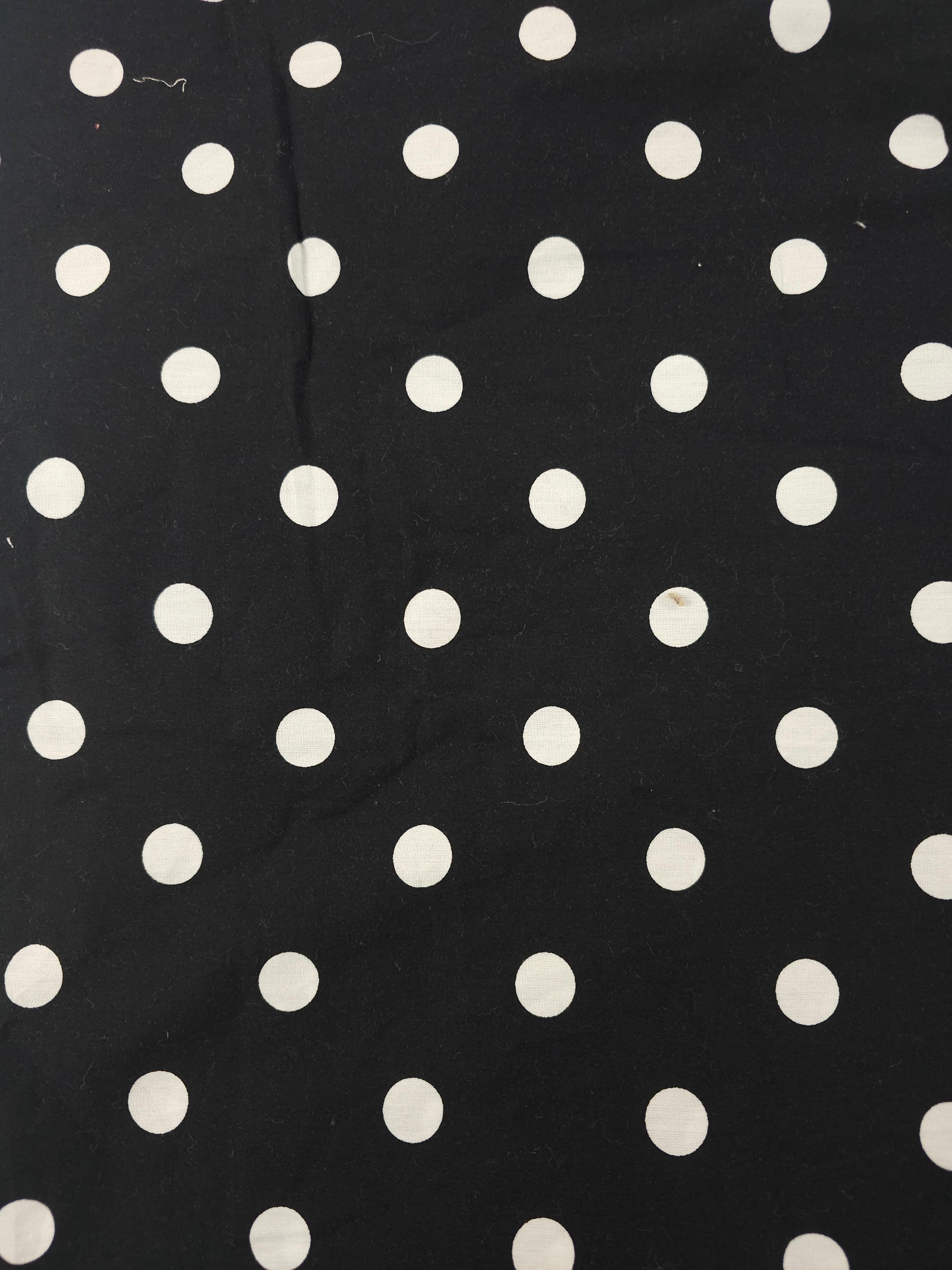 Black polka Viscose- 3m piece