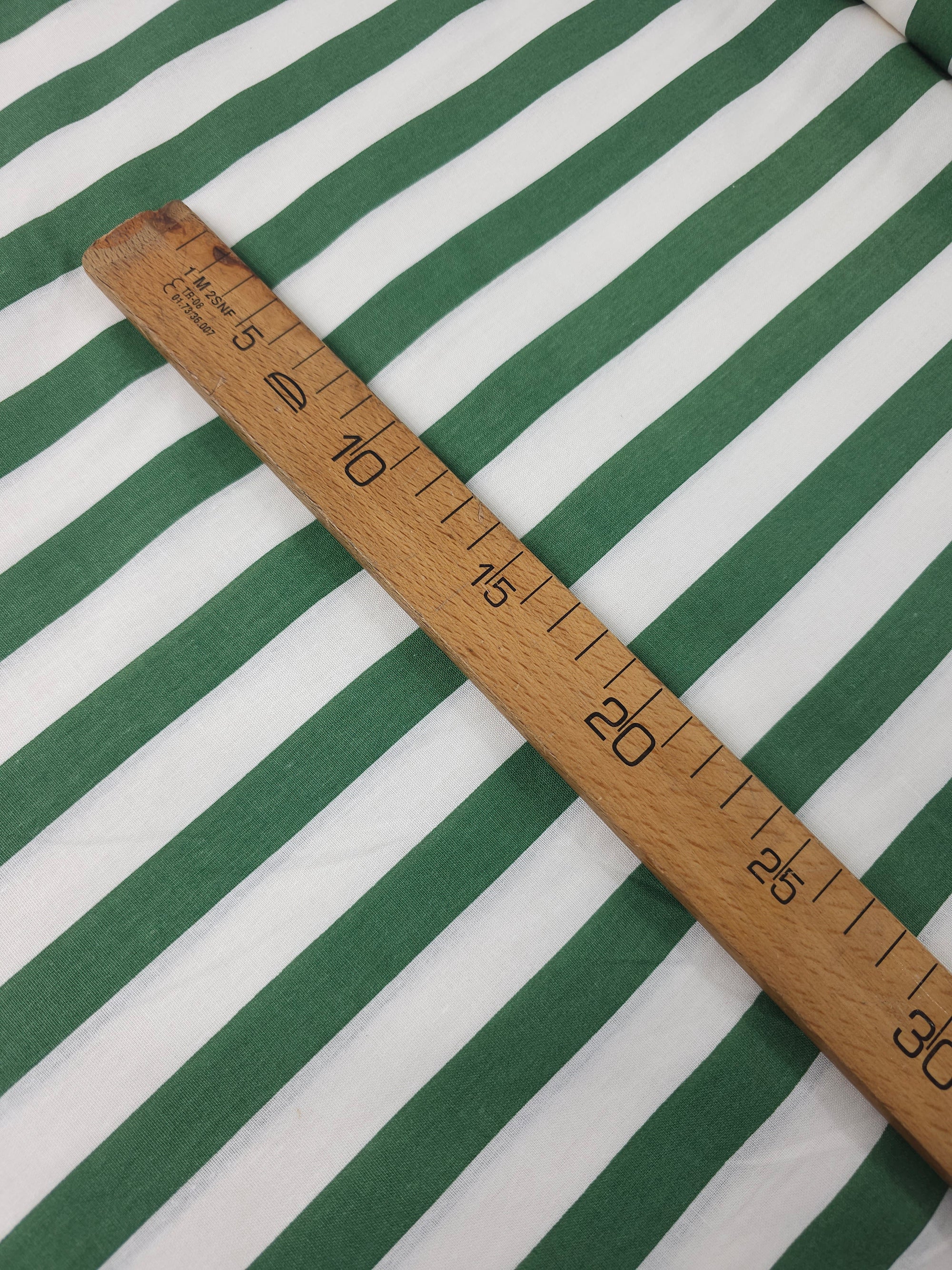 Dark Green Large Stripe 100% Cotton *EXTRA WIDE*