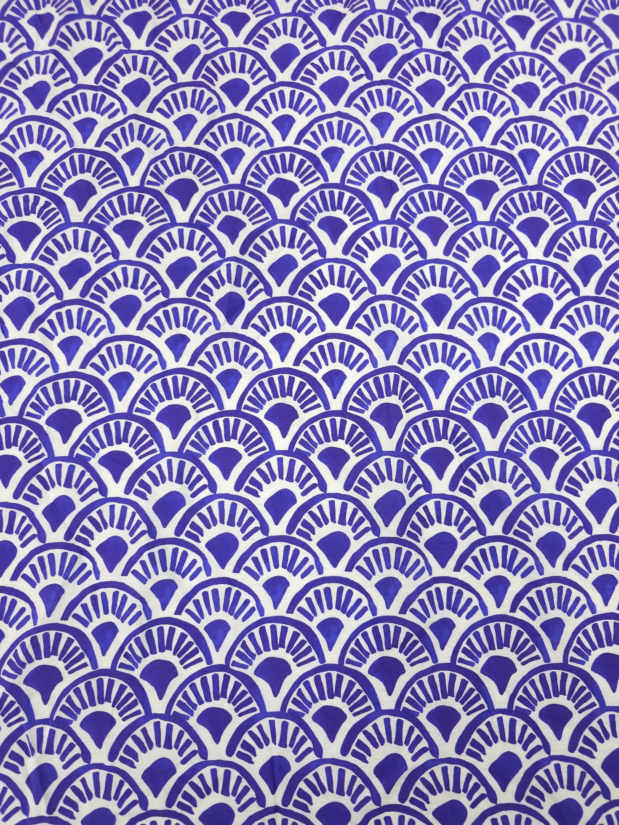 Purple Geometric Scallop Fan Modal Viscose