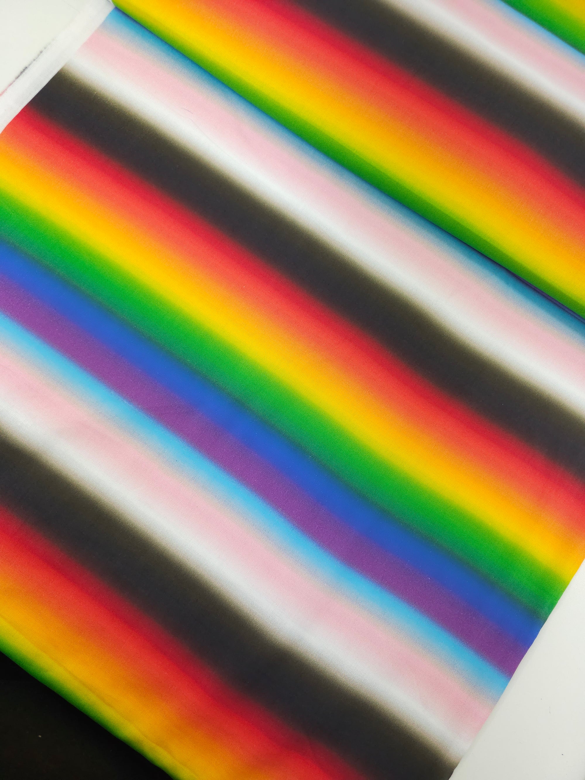 Rainbow Blur Stripe 100% Cotton - Joann