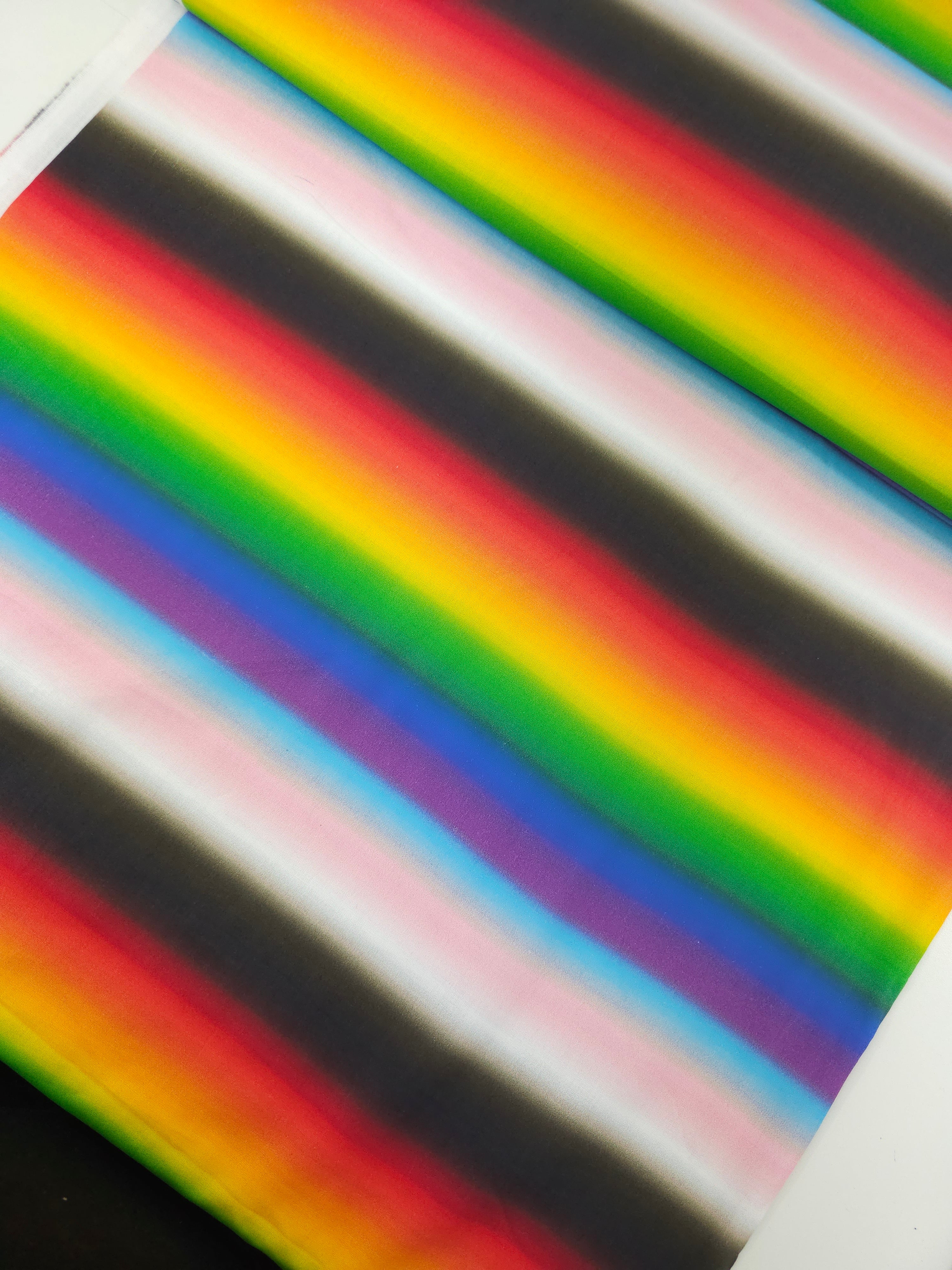 Rainbow Blur Stripe 100% Cotton - Joann