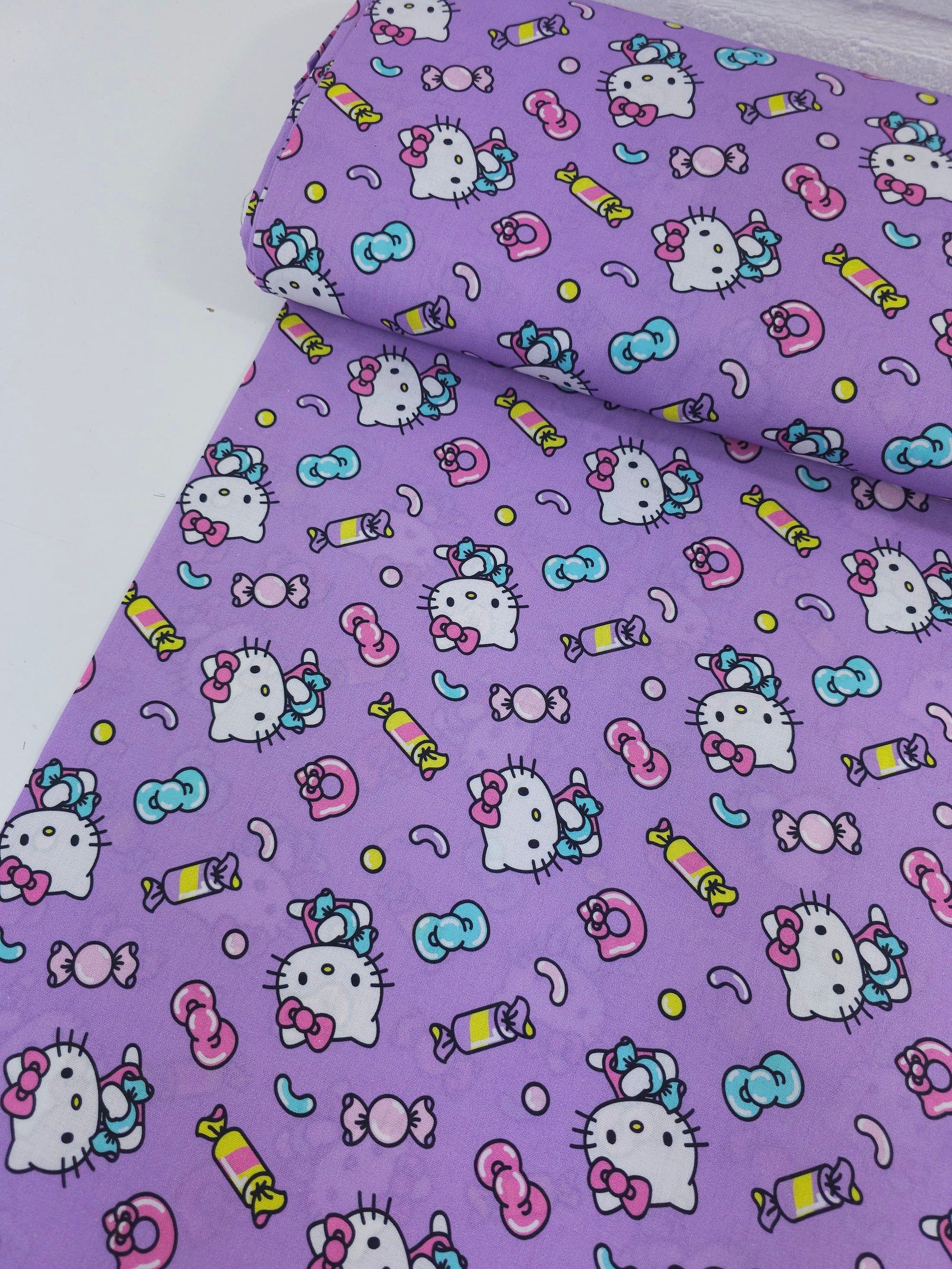 Purple Hello Kitty Candy Land 100% Cotton