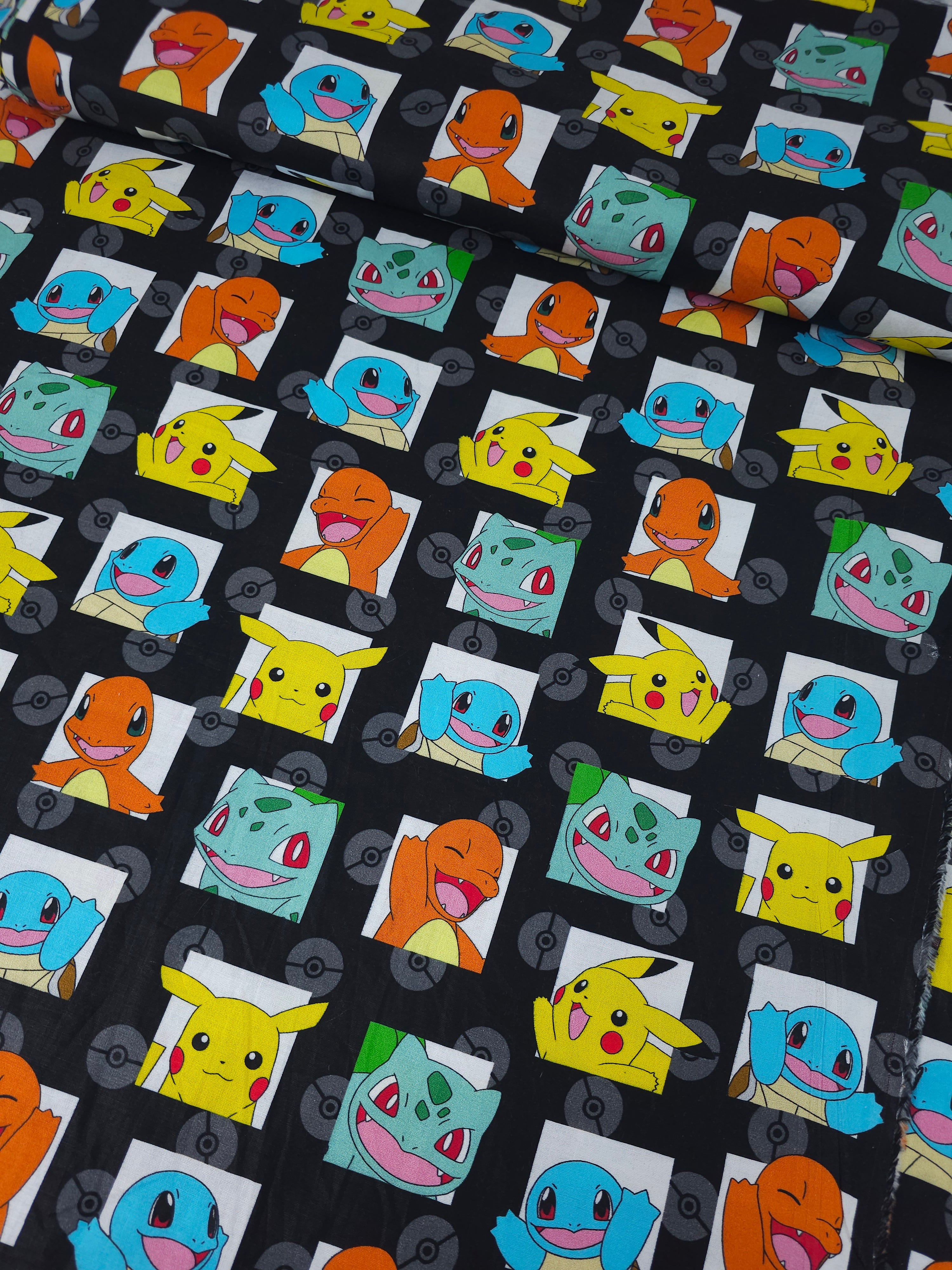 Pokeman Characters Polaroid 100% Cotton