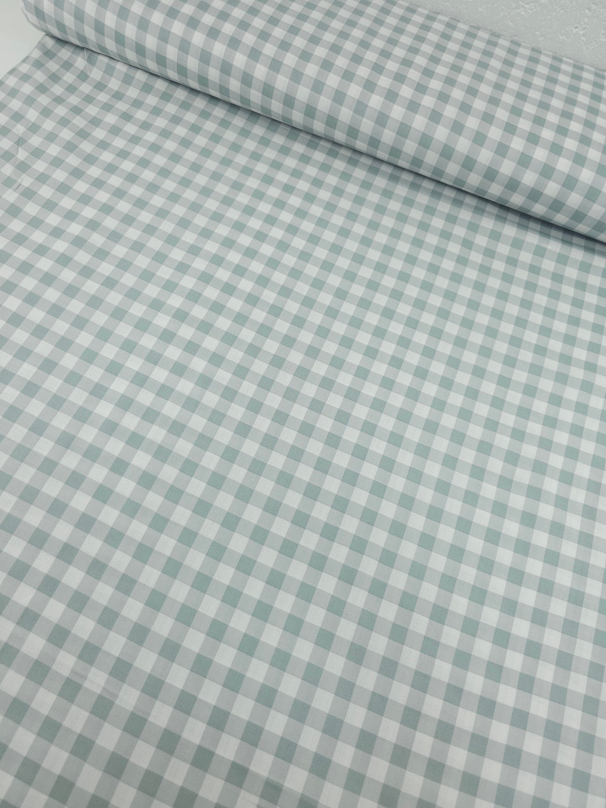 Duck Egg Big Gingham 100% Cotton 118" *EXTRA WIDE*