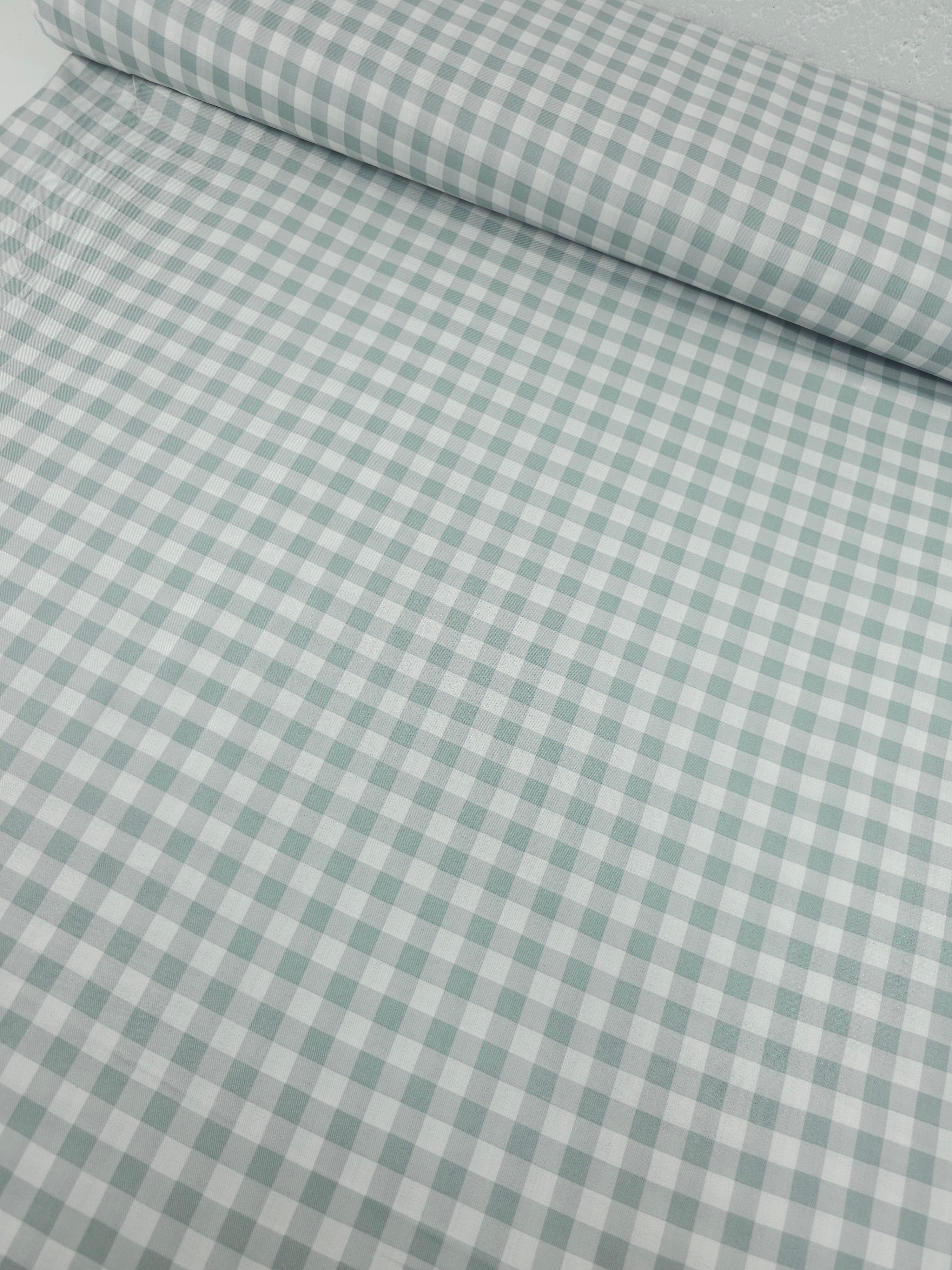 Duck Egg Big Gingham 100% Cotton 118" *EXTRA WIDE*