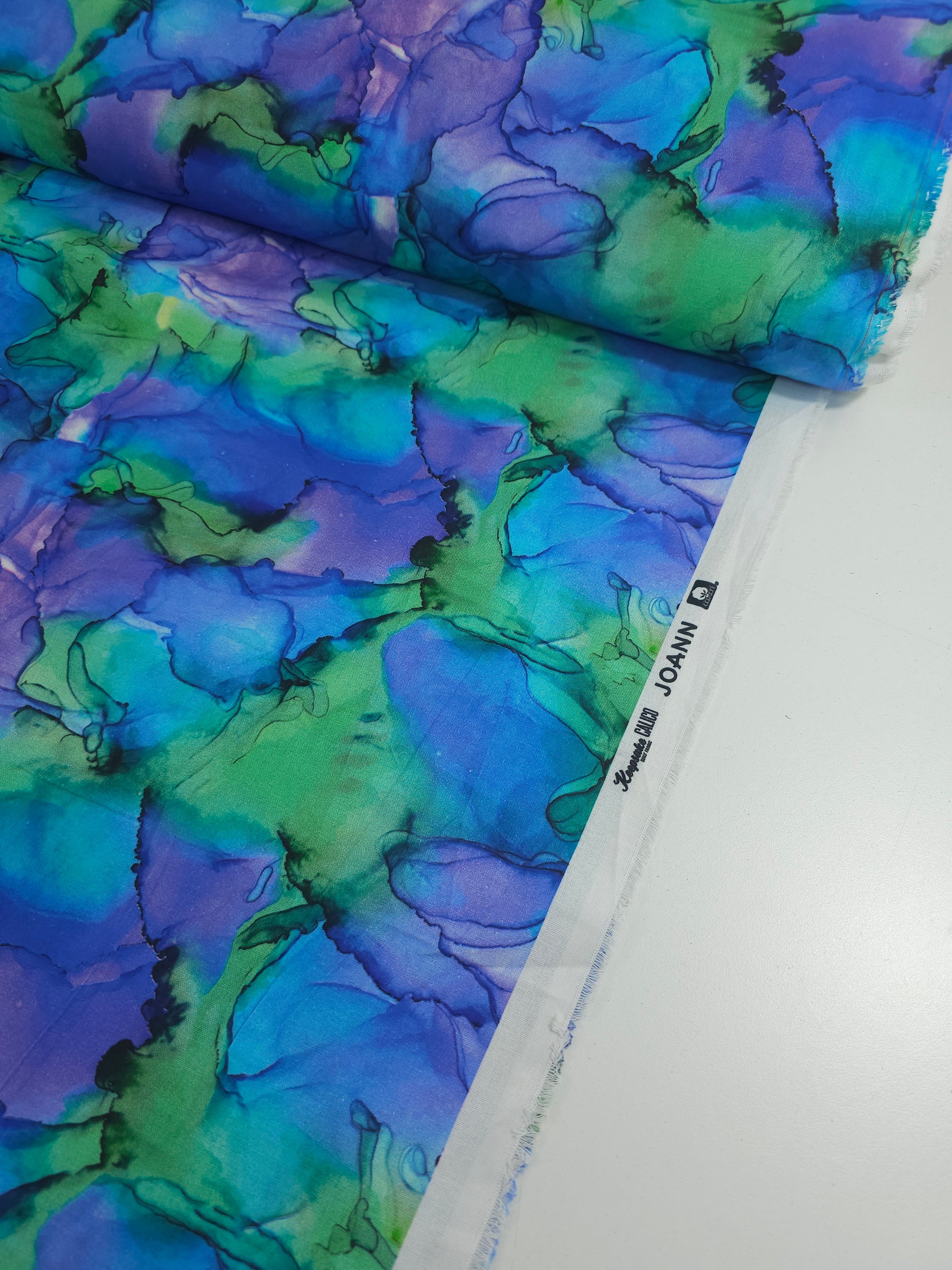 Green/Purple Marble Diffusion 100% Cotton - Joann