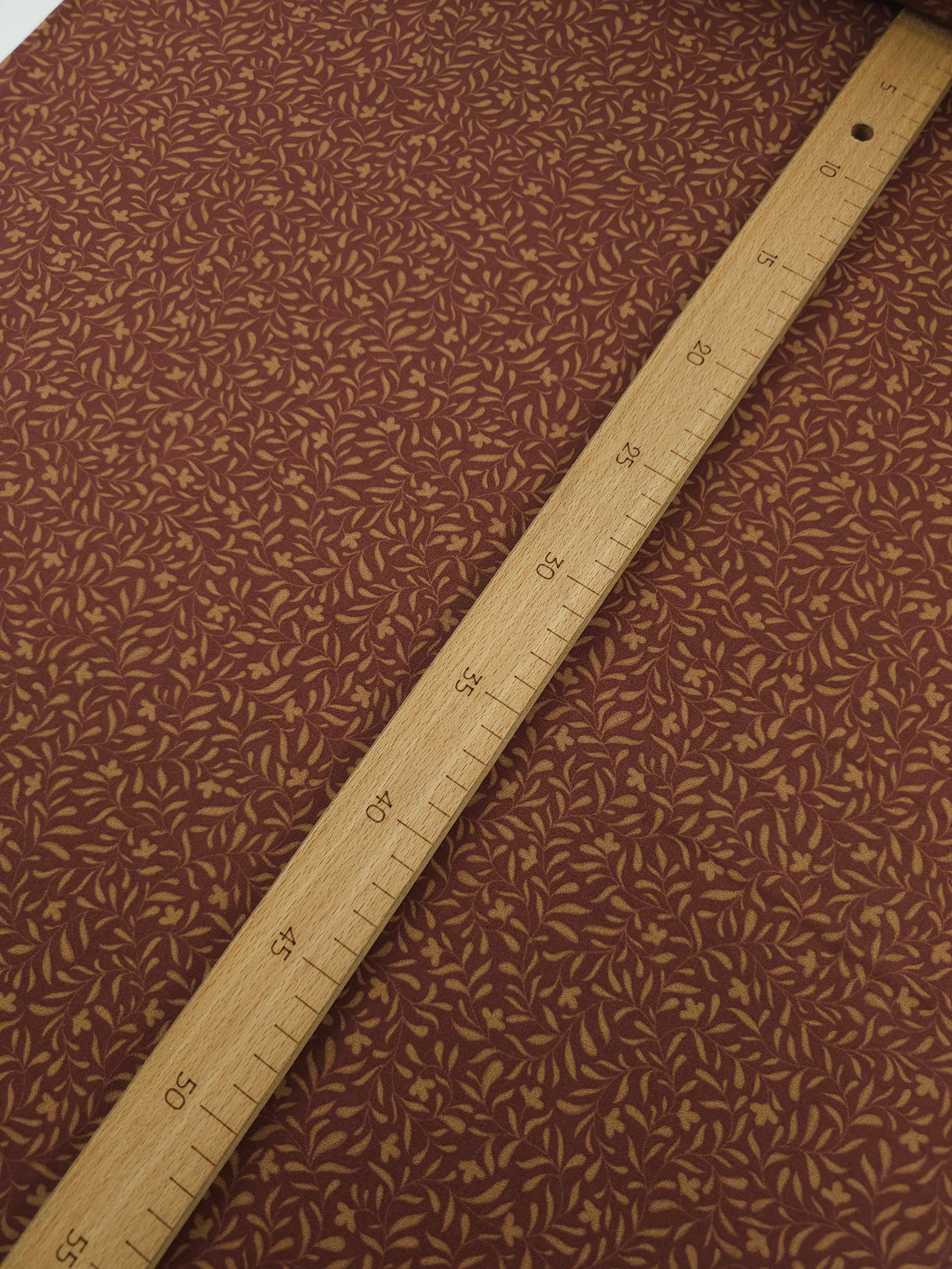 Vintage Brown Leaf Twine 100% Cotton