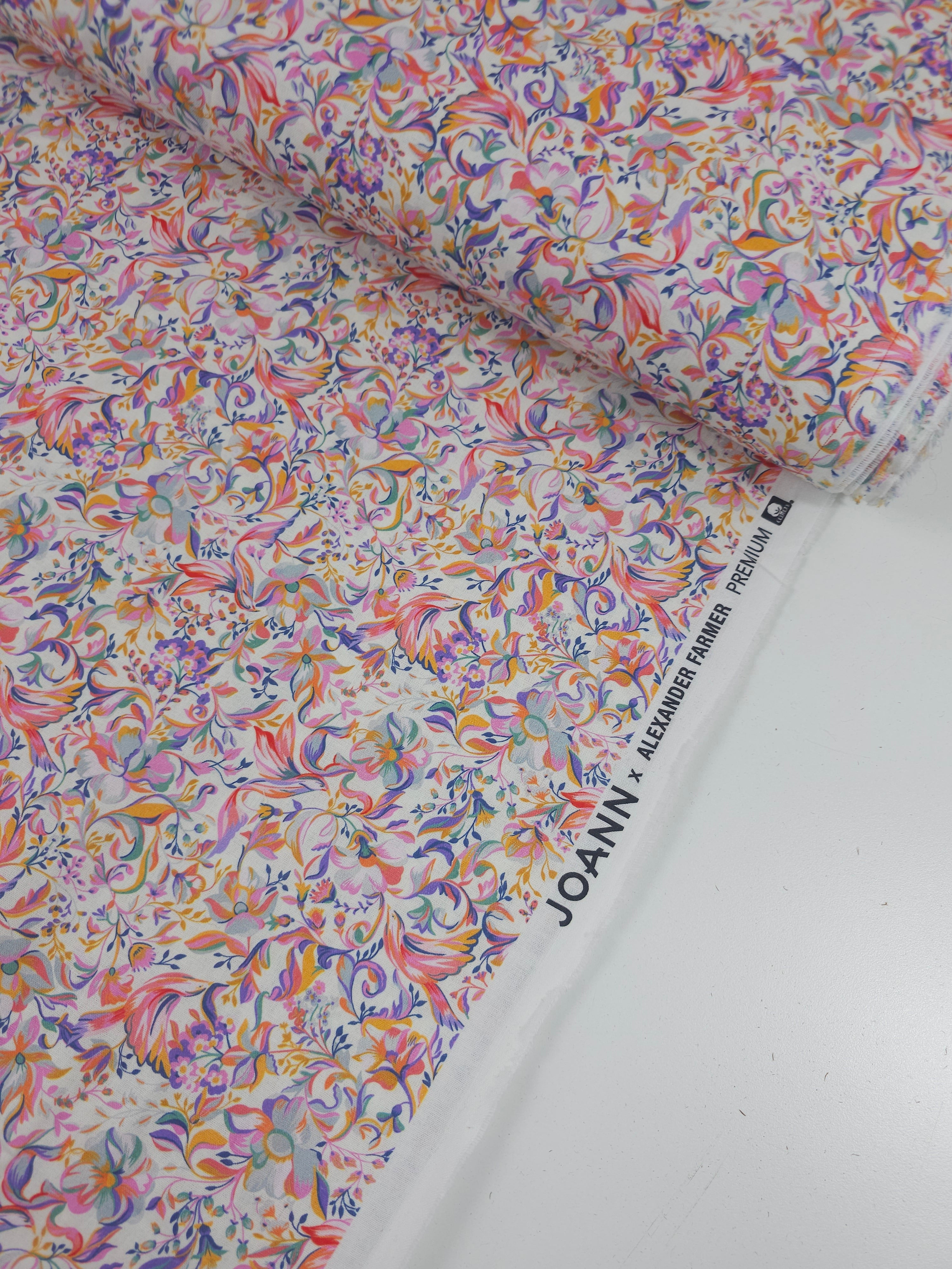 Paradise Floral Swirl 100% Cotton - Joann x Alexander Farmer