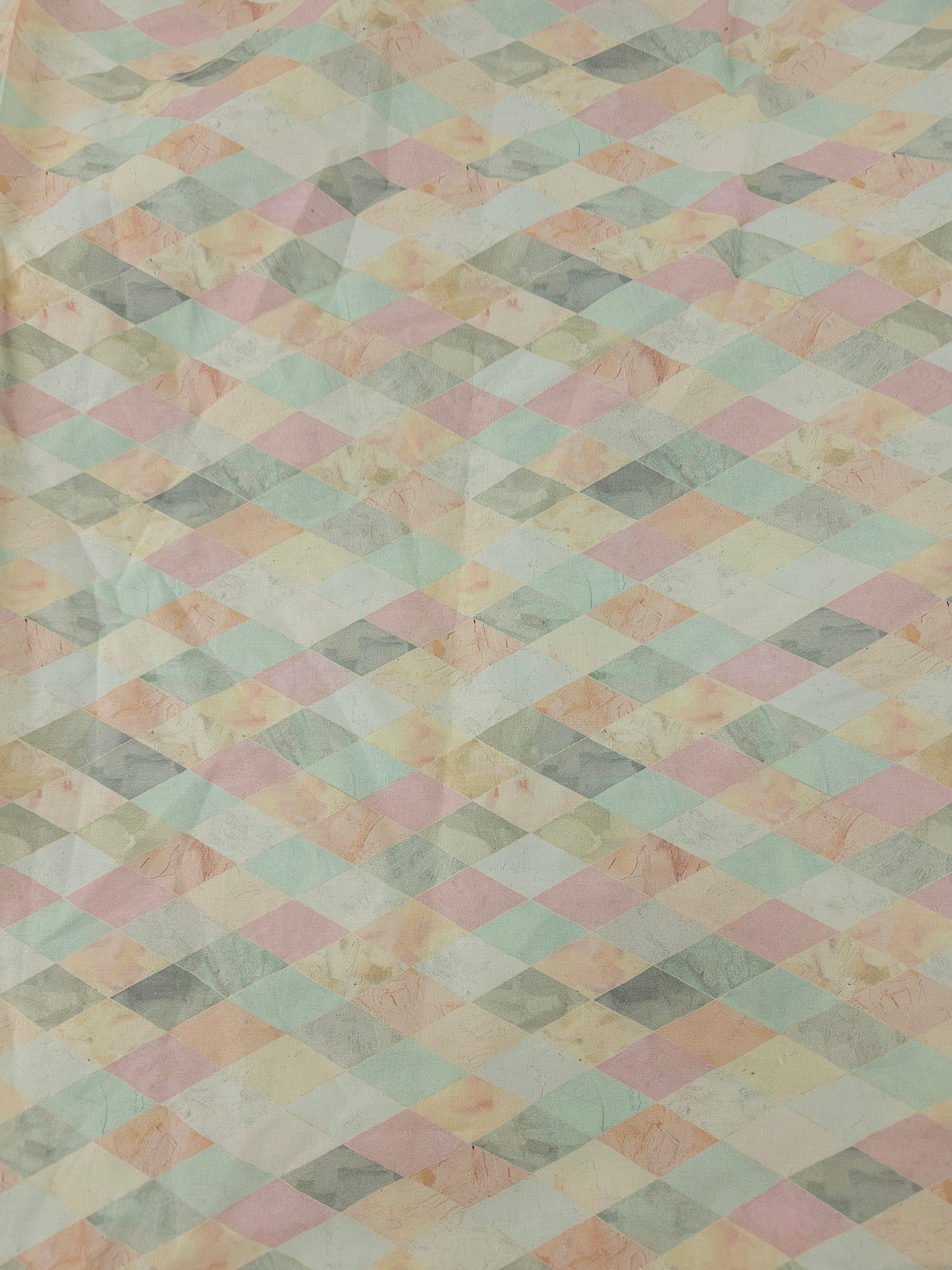Pastel diamond Cotton- 1.8m piece