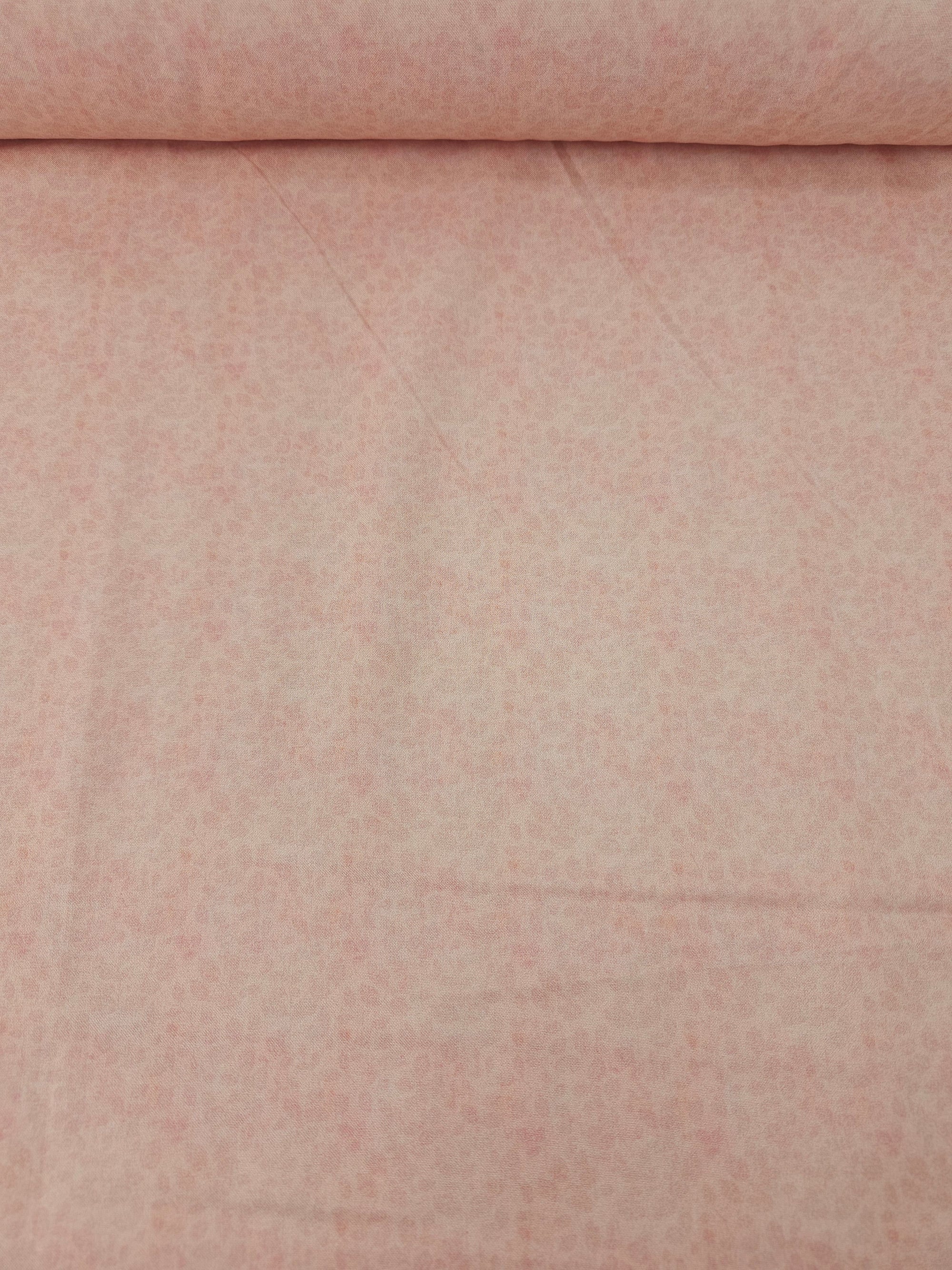 Baby Pink Smudge Leaf 100% Cotton
