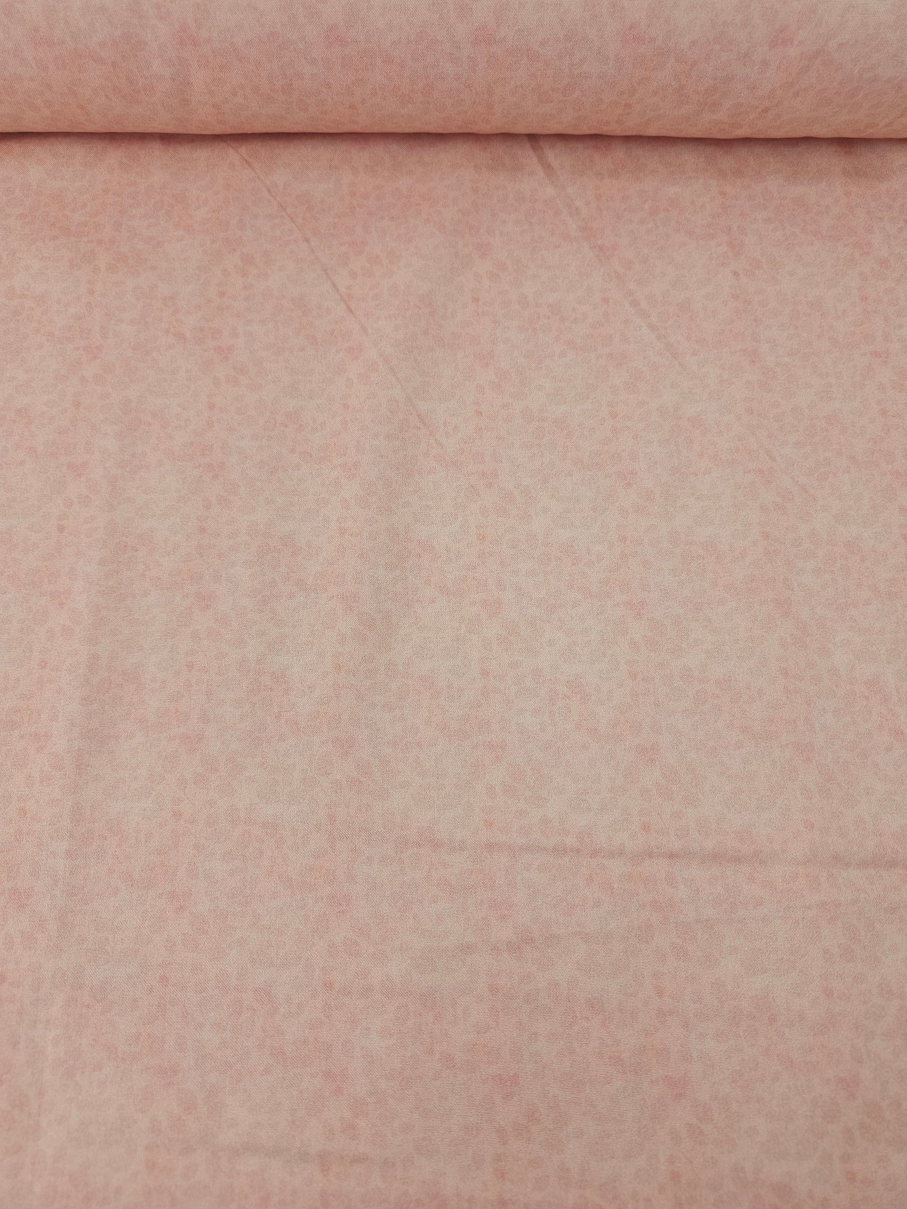 Baby Pink Smudge Leaf 100% Cotton