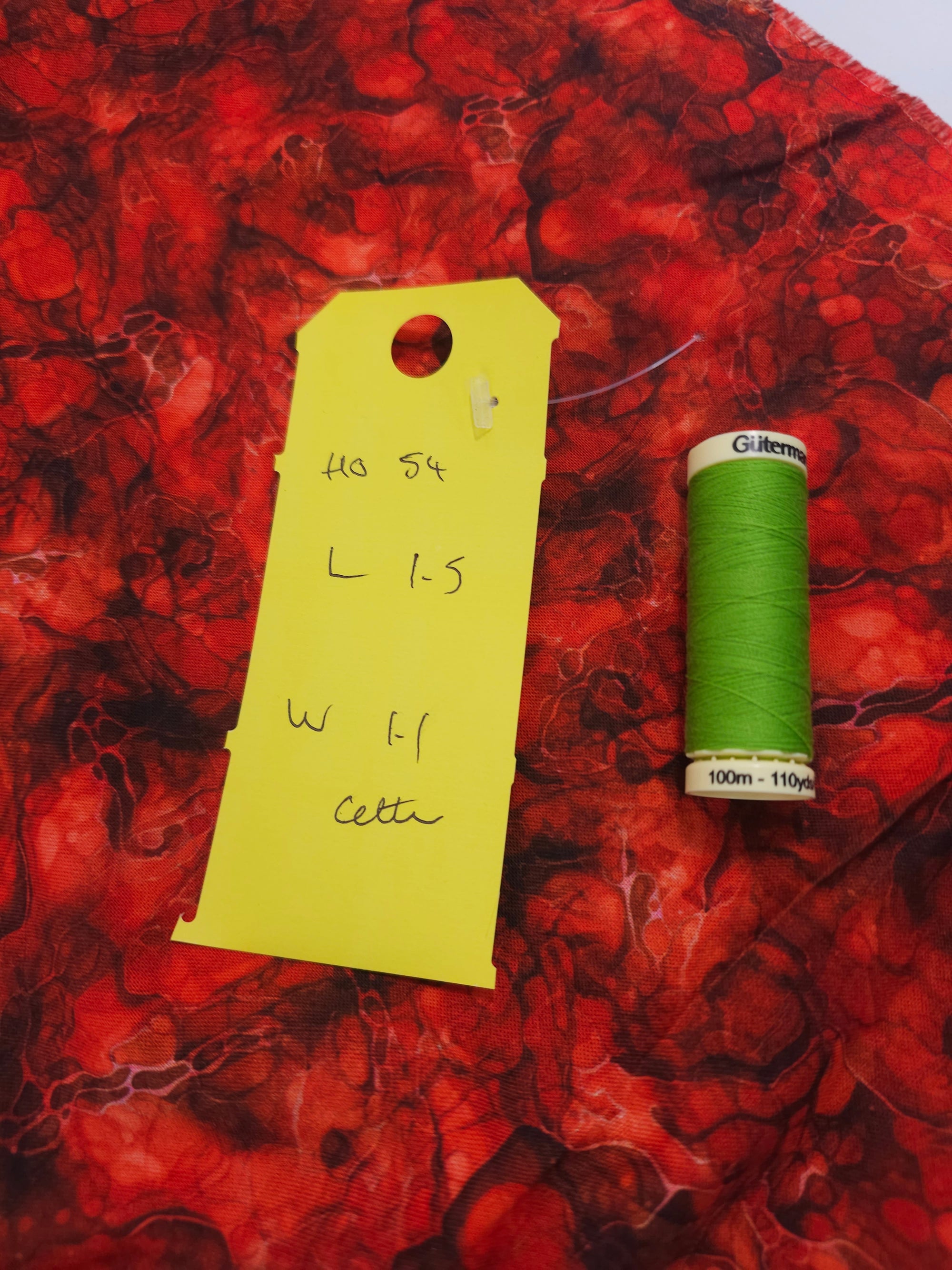 Fire red Cotton- 1.5m piece