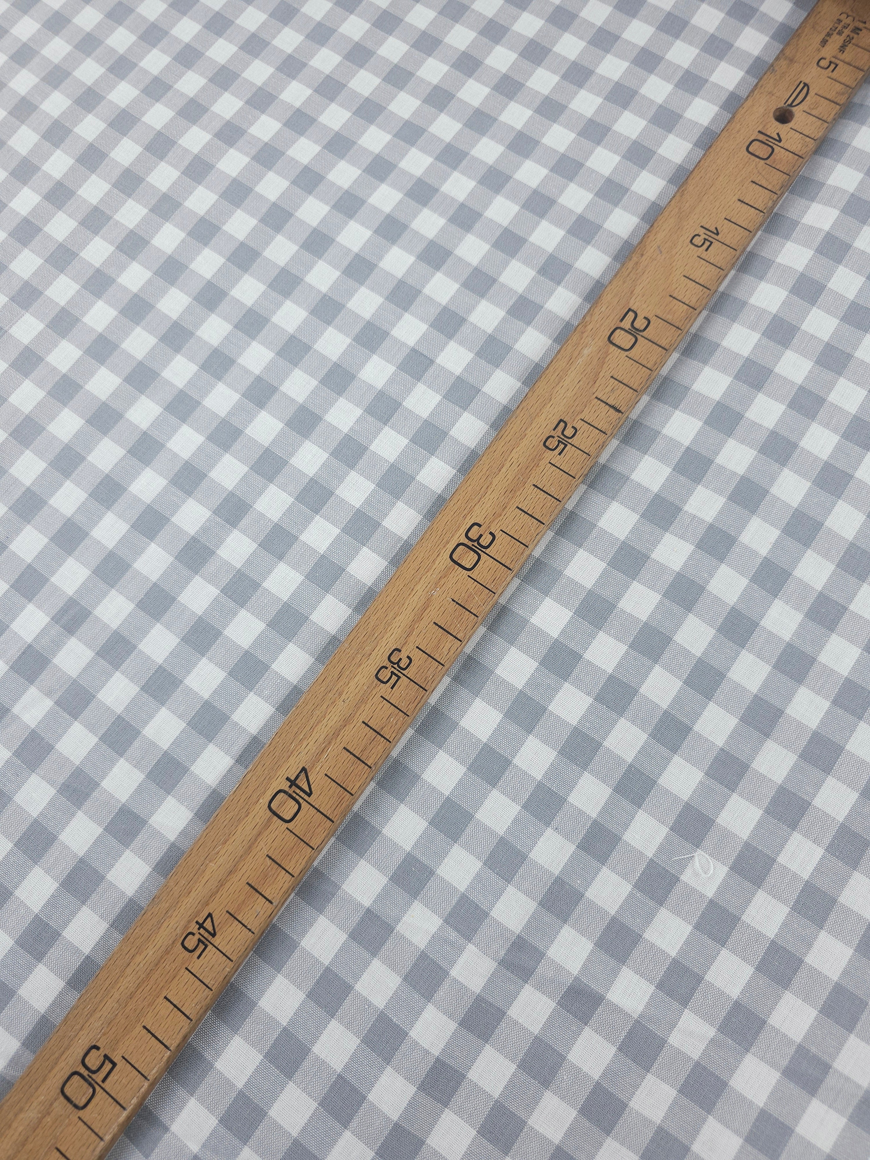 Grey Gingham 100% Cotton 114" *EXTRA WIDE*