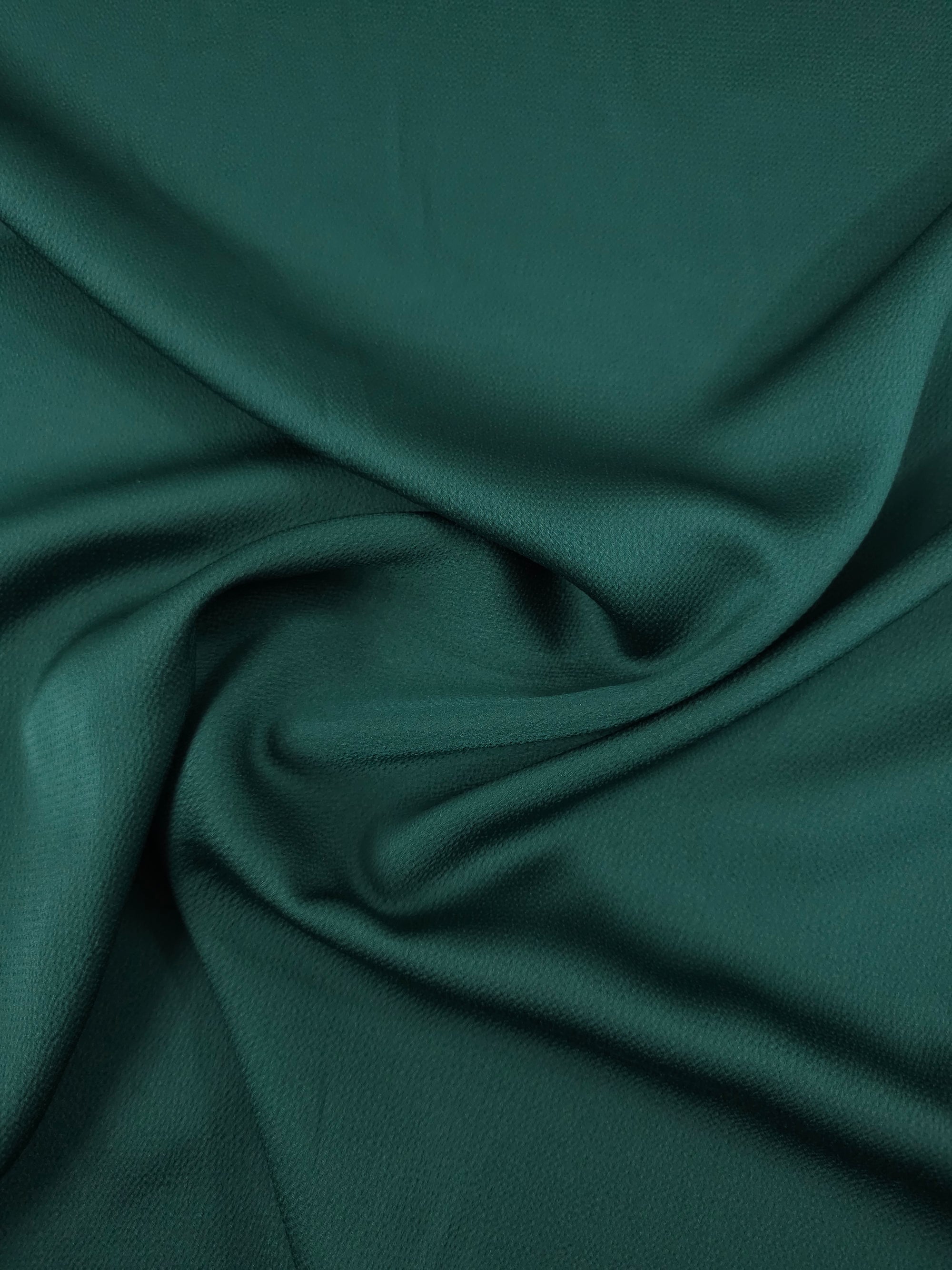 Bottle Green Bubble Matte Poly Satin