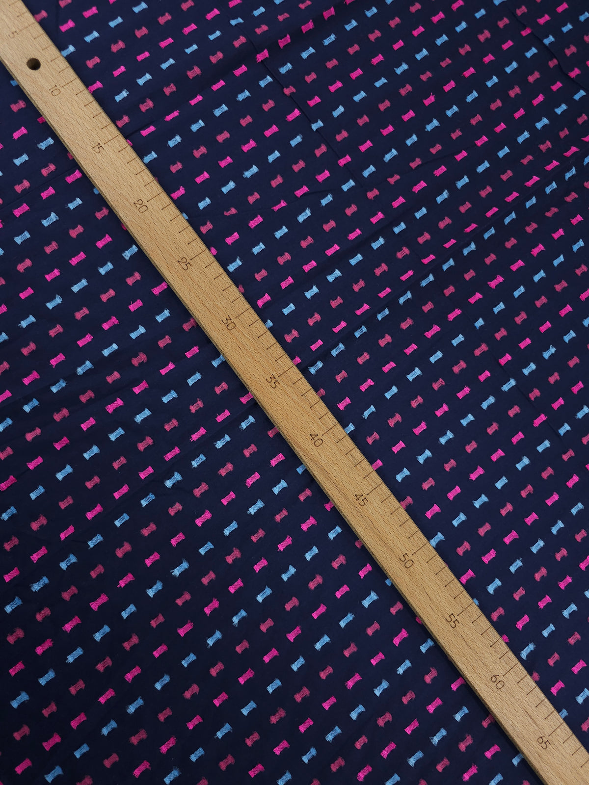 Midnight Navy Track Dobby Cotton