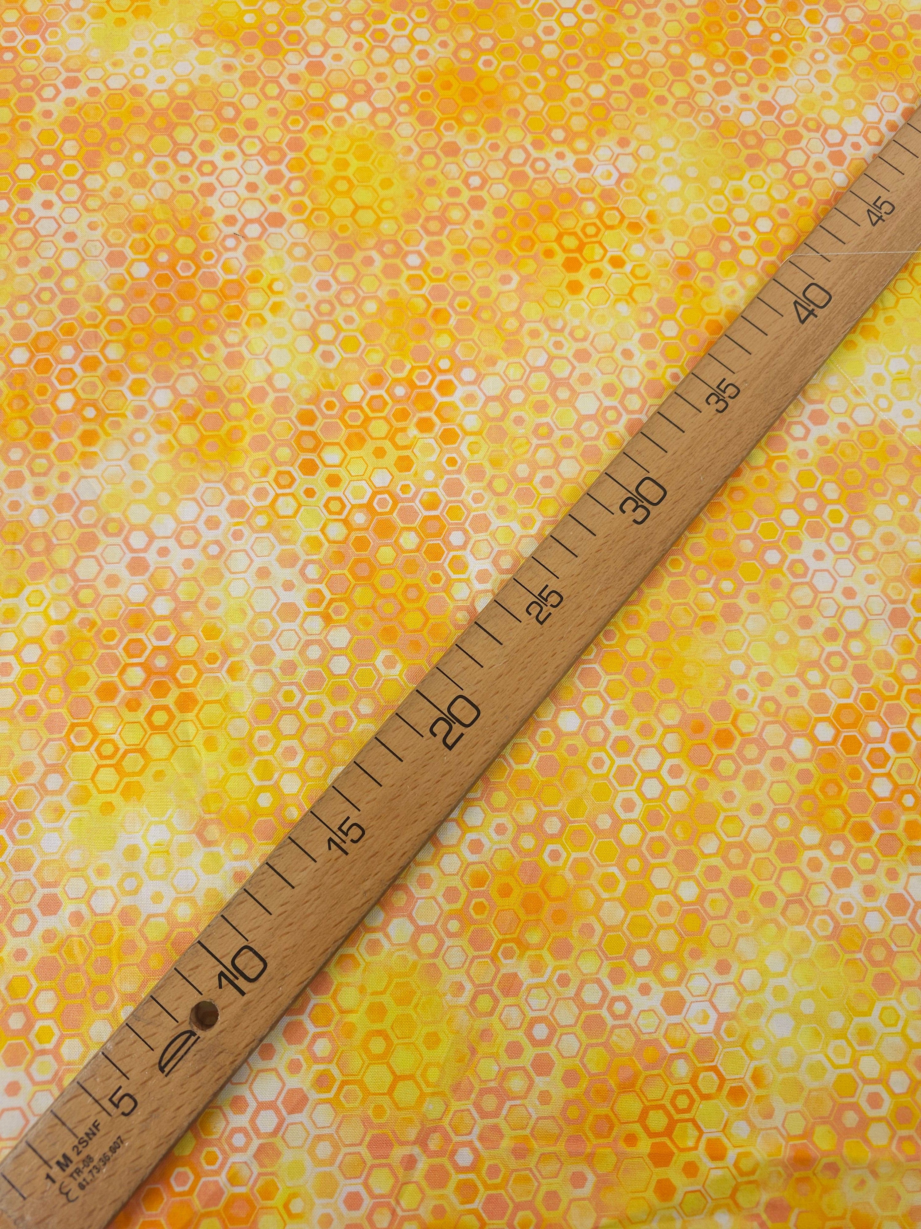Sunny Orange Hexagon Phantasma 100% Cotton - Robert Kaufman