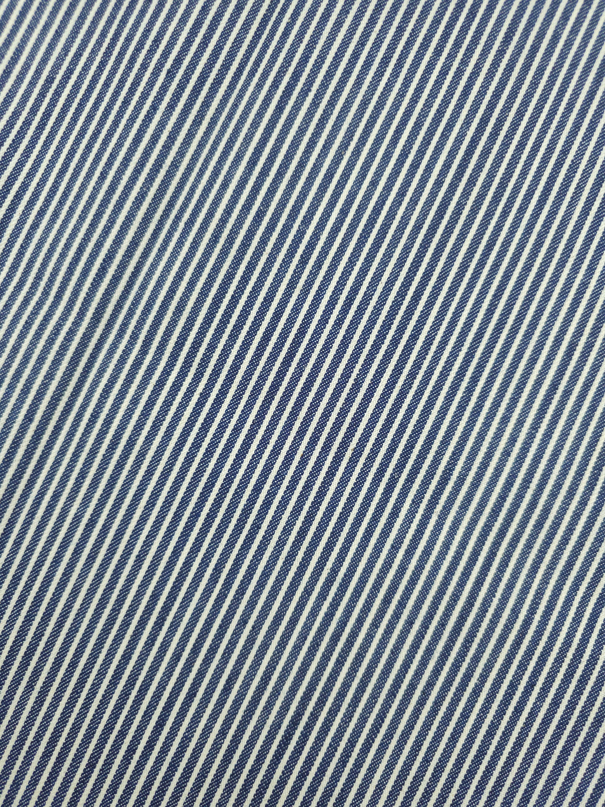 Blue/Ivory Stripe Denim