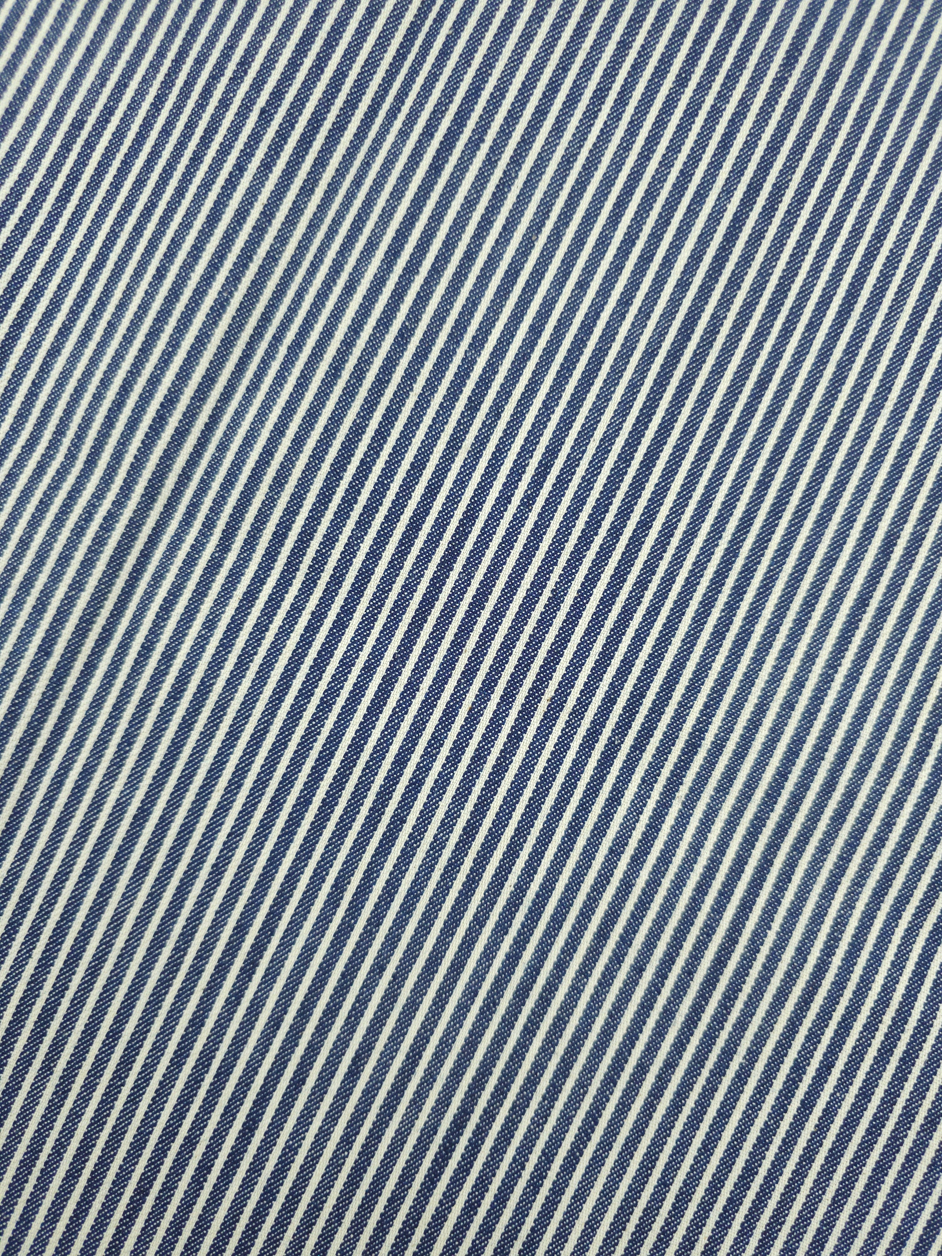 Blue/Ivory Stripe Denim