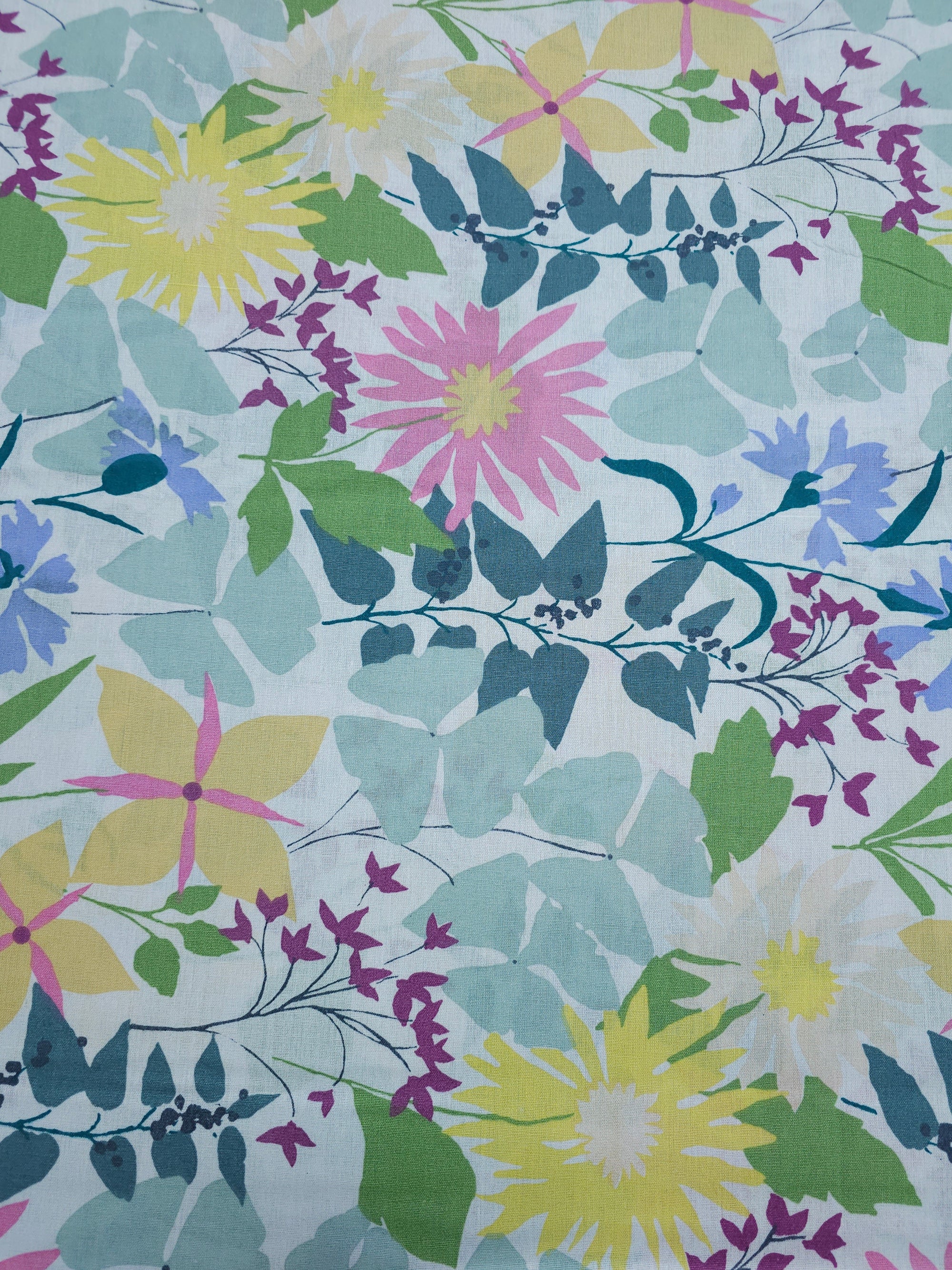 Floral Budding Brights 100% Cotton 94" *EXTRA WIDE* - Helena Springfield