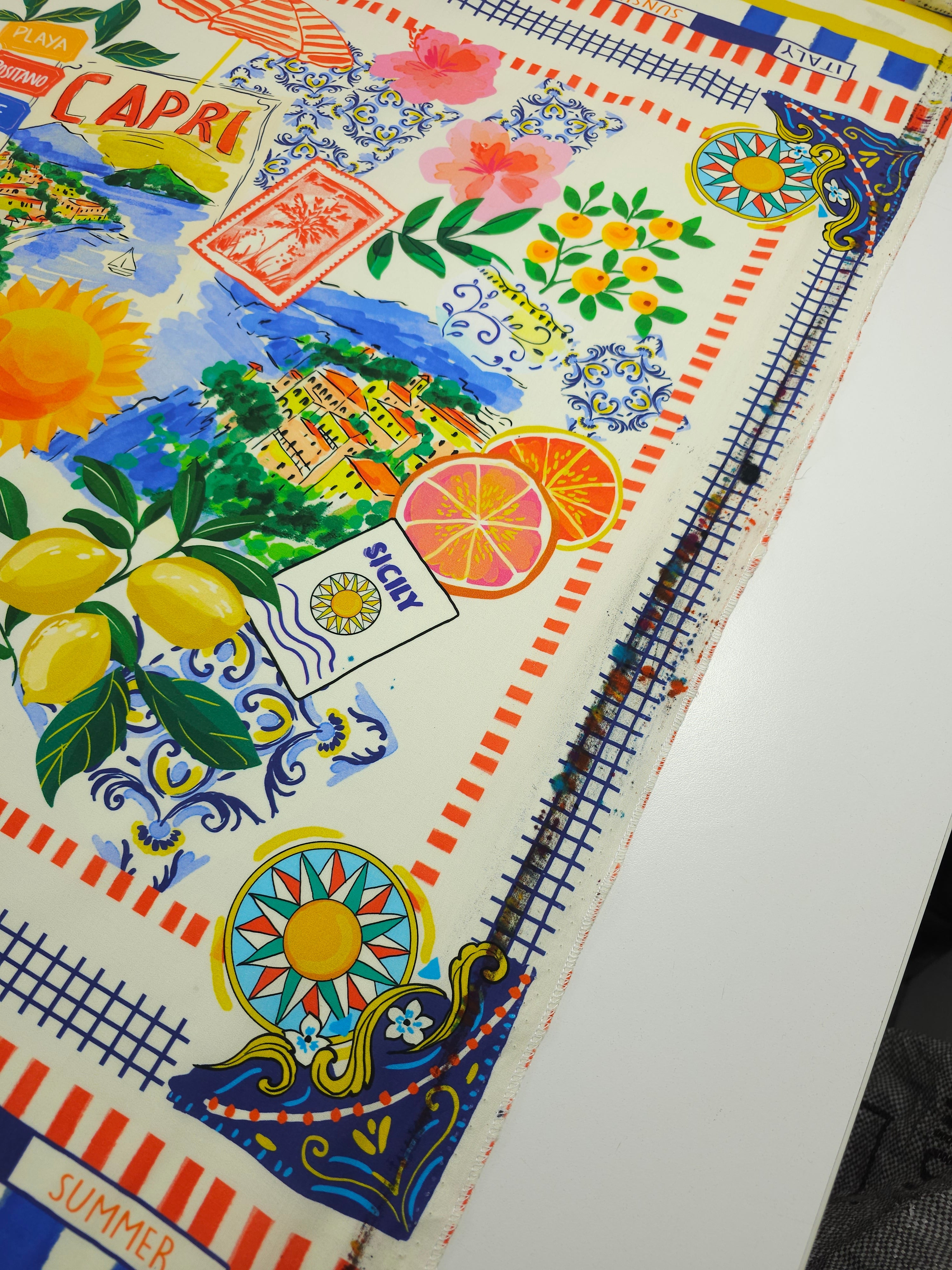 Capri Italy Lightweight Cotton - 75cm Panel