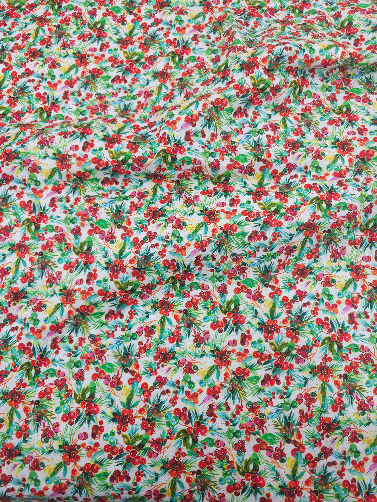 Winter holly Cotton- 1.6m piece