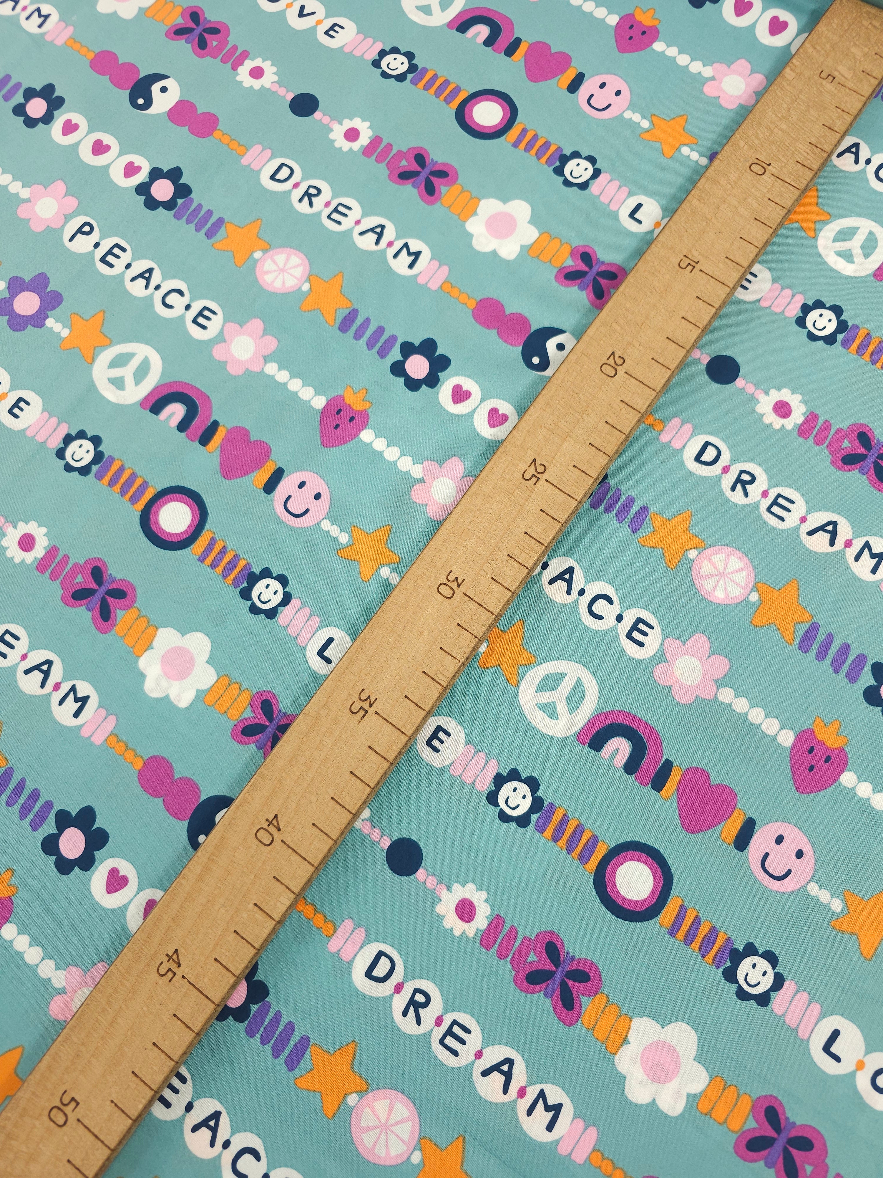 Aqua Blue Friendship Chain 100% Cotton 60"