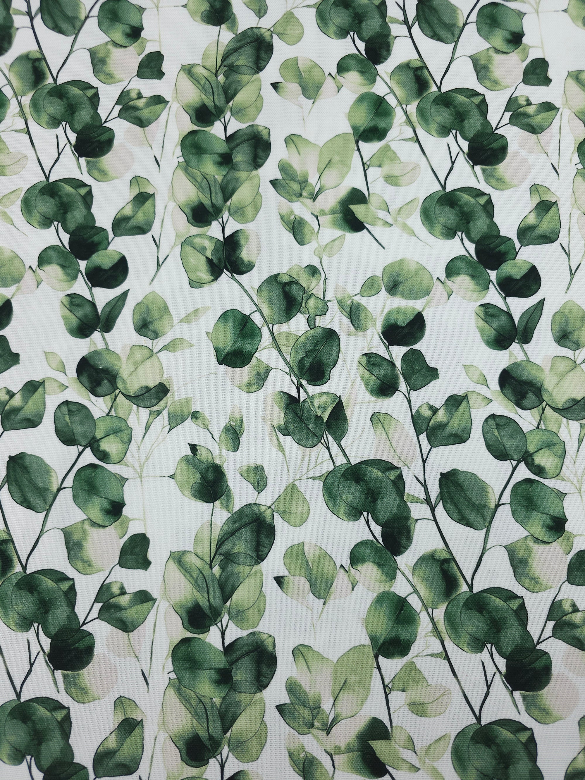 Eucalyptus Leaf Trail Lightweight Canvas Cotton