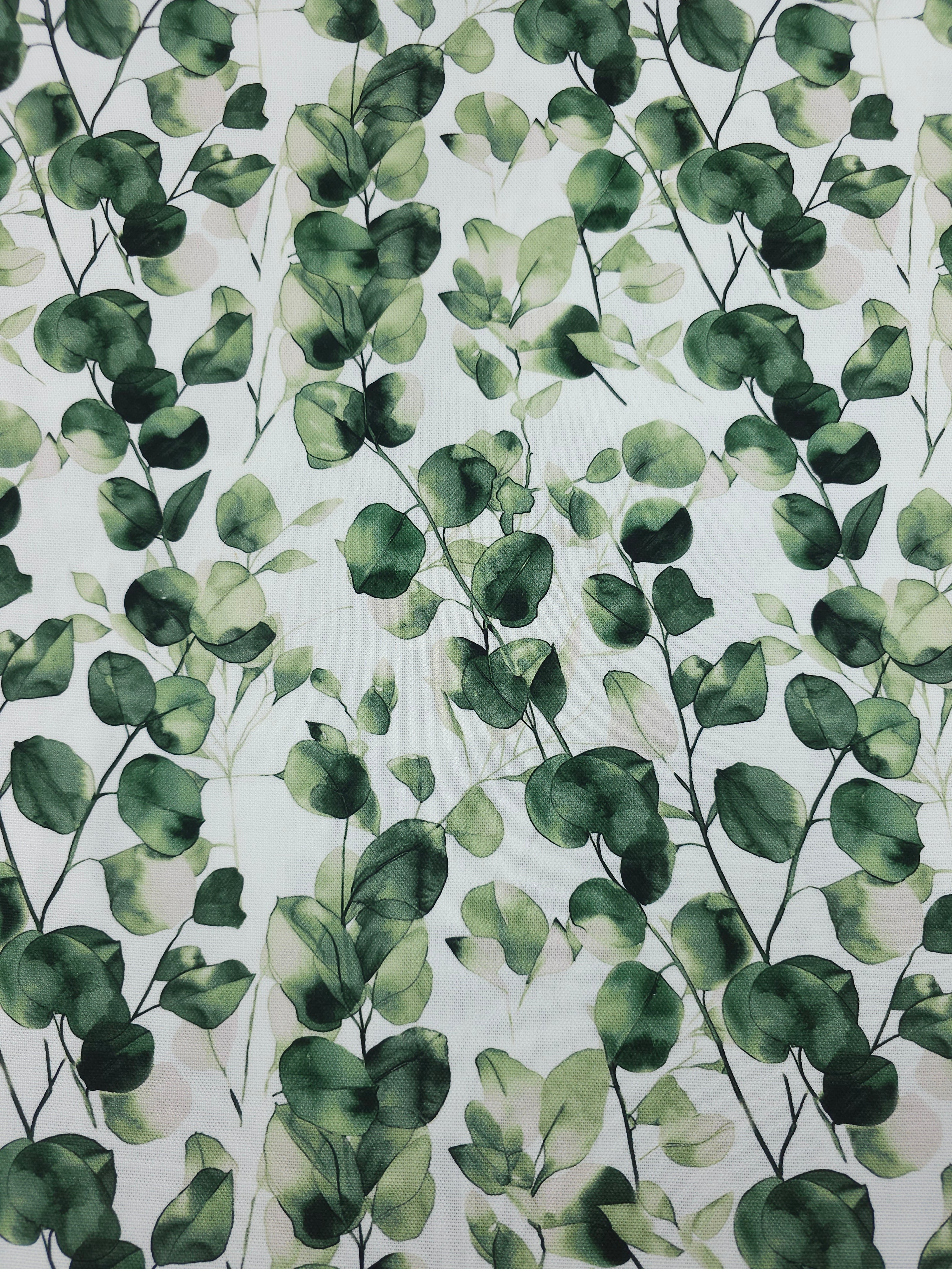 Eucalyptus Leaf Trail Lightweight Canvas Cotton