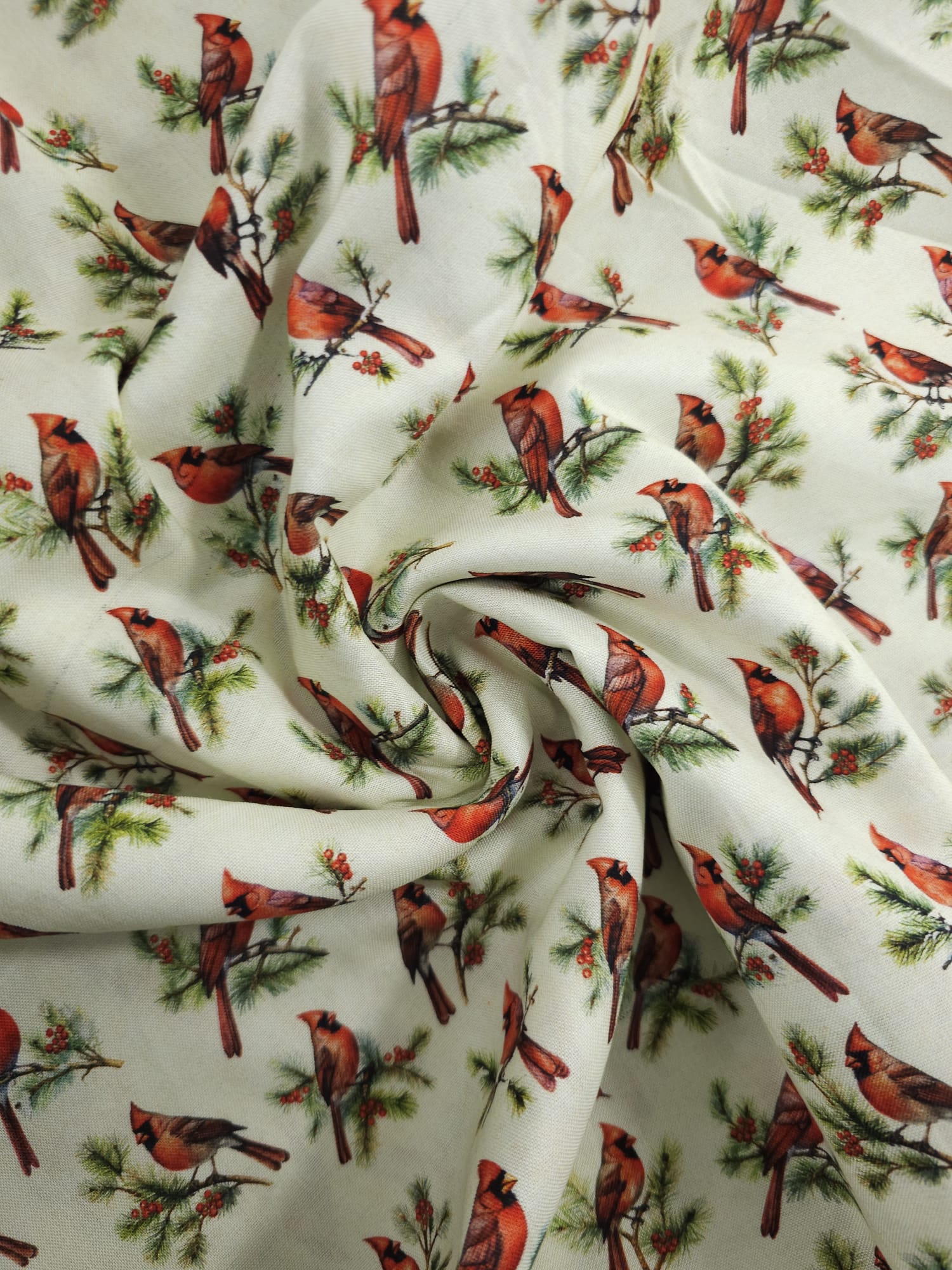 Winter Cardinals Cotton - 2m Piece