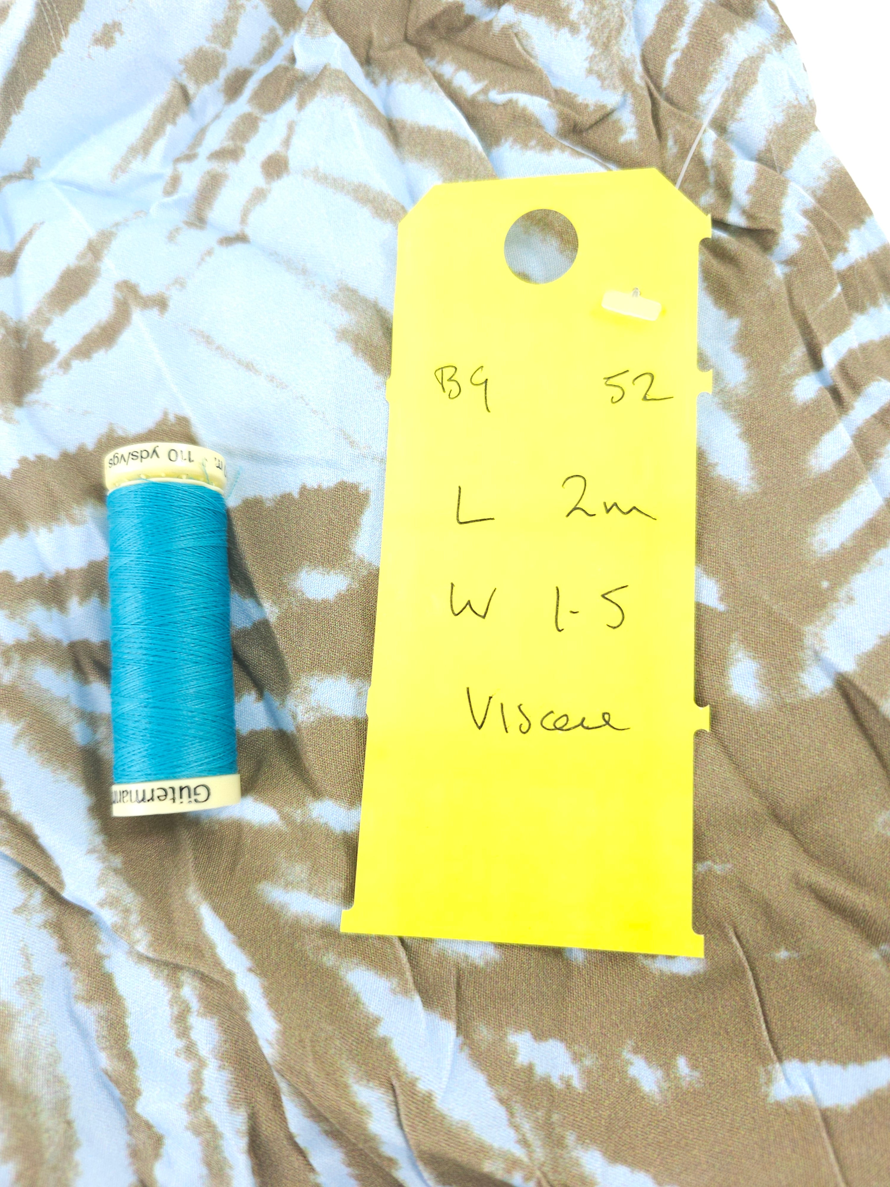 Beachy leaf Viscose- 2m piece