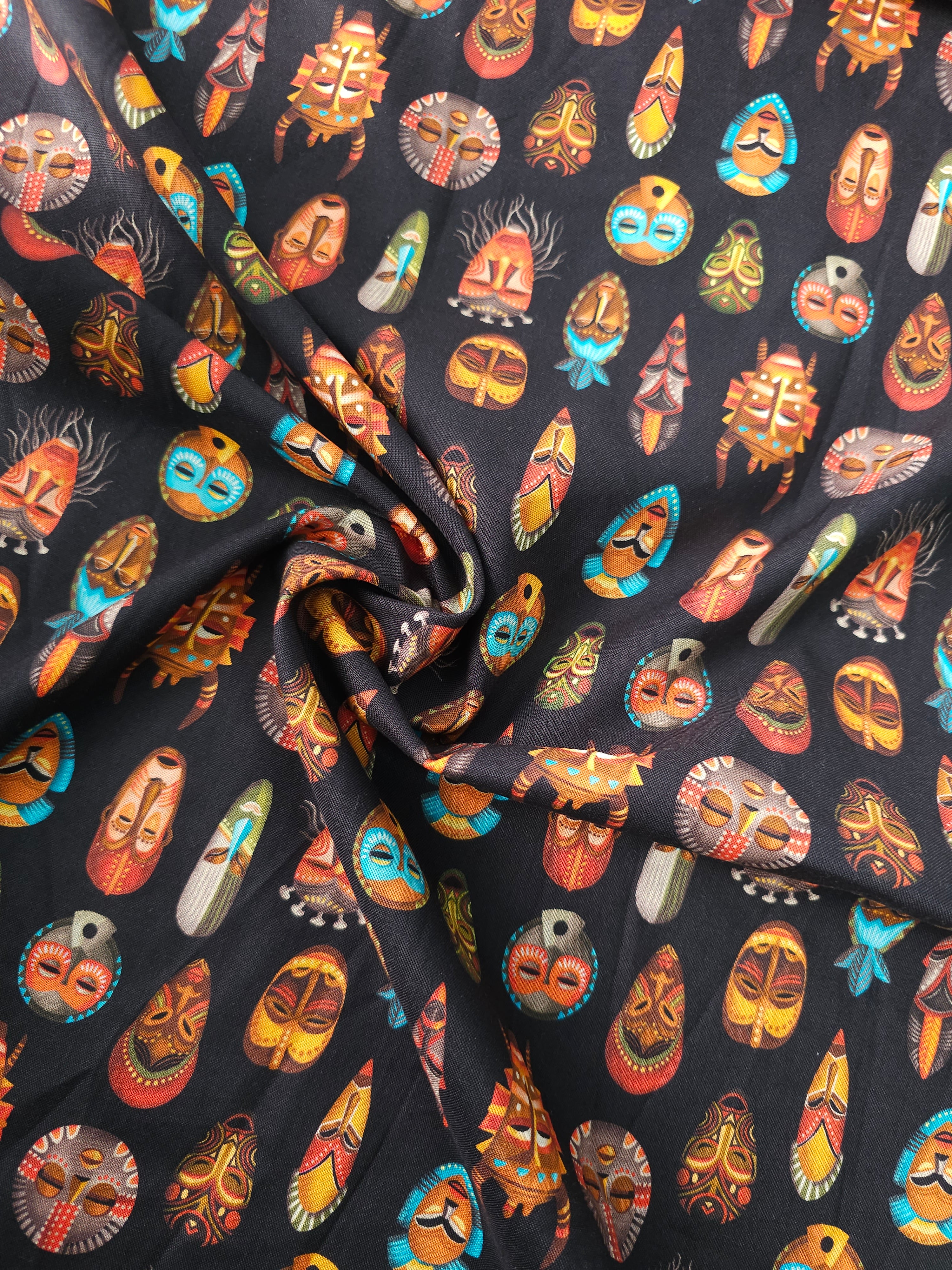 Tribal Masks Cotton - Michael Miller