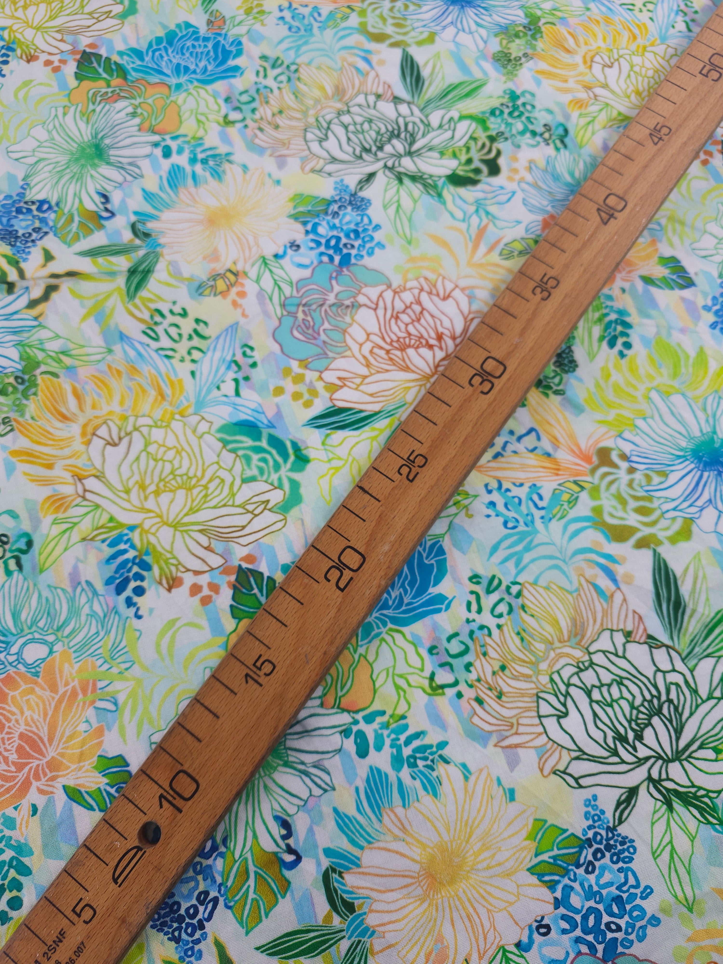 Tropical Flora Vibes 100% Cotton 104” - Robert Kaufman *EXTRA WIDE*