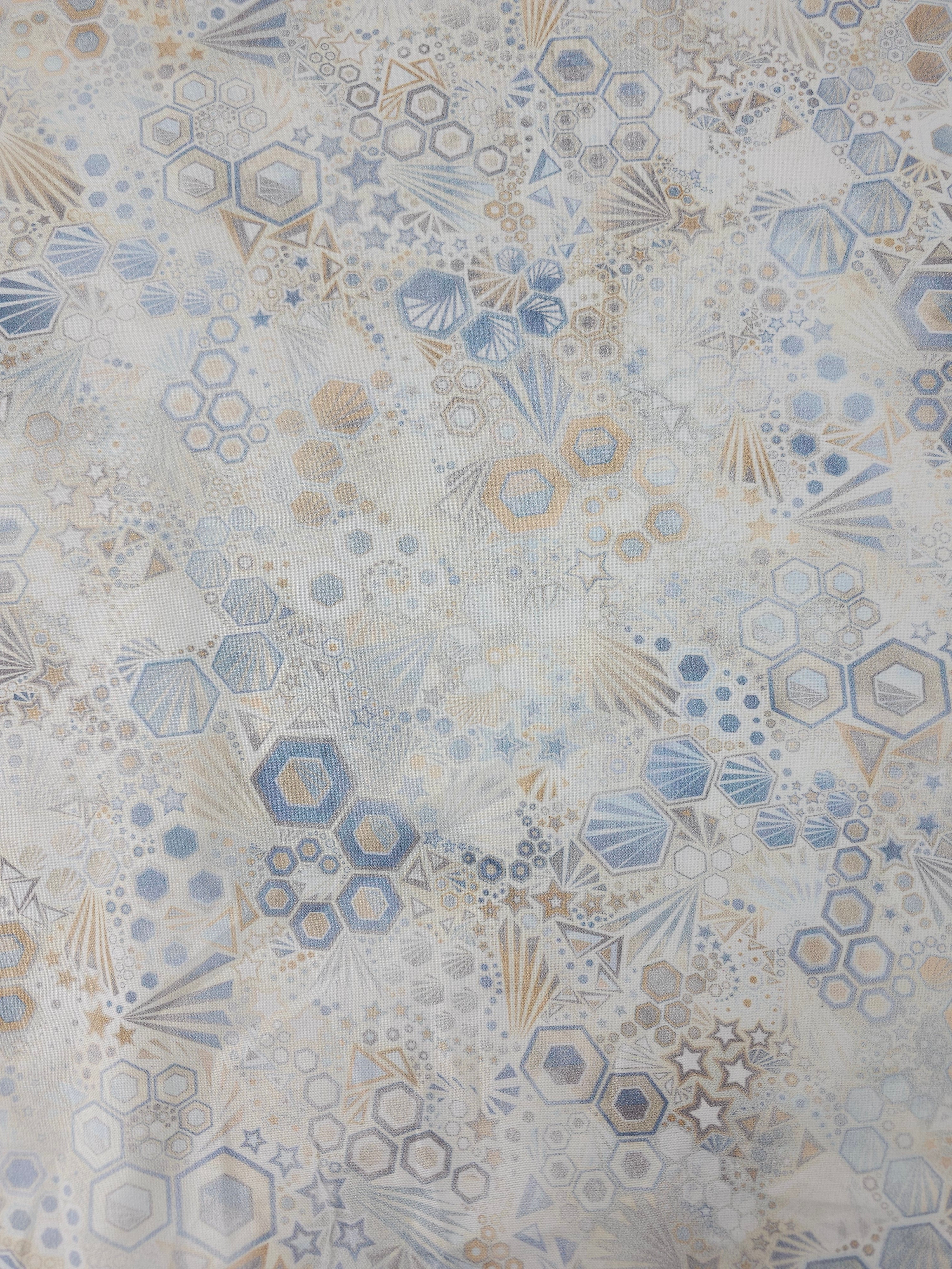 Washed White Star Phantasma 100% Cotton - Robert Kaufman