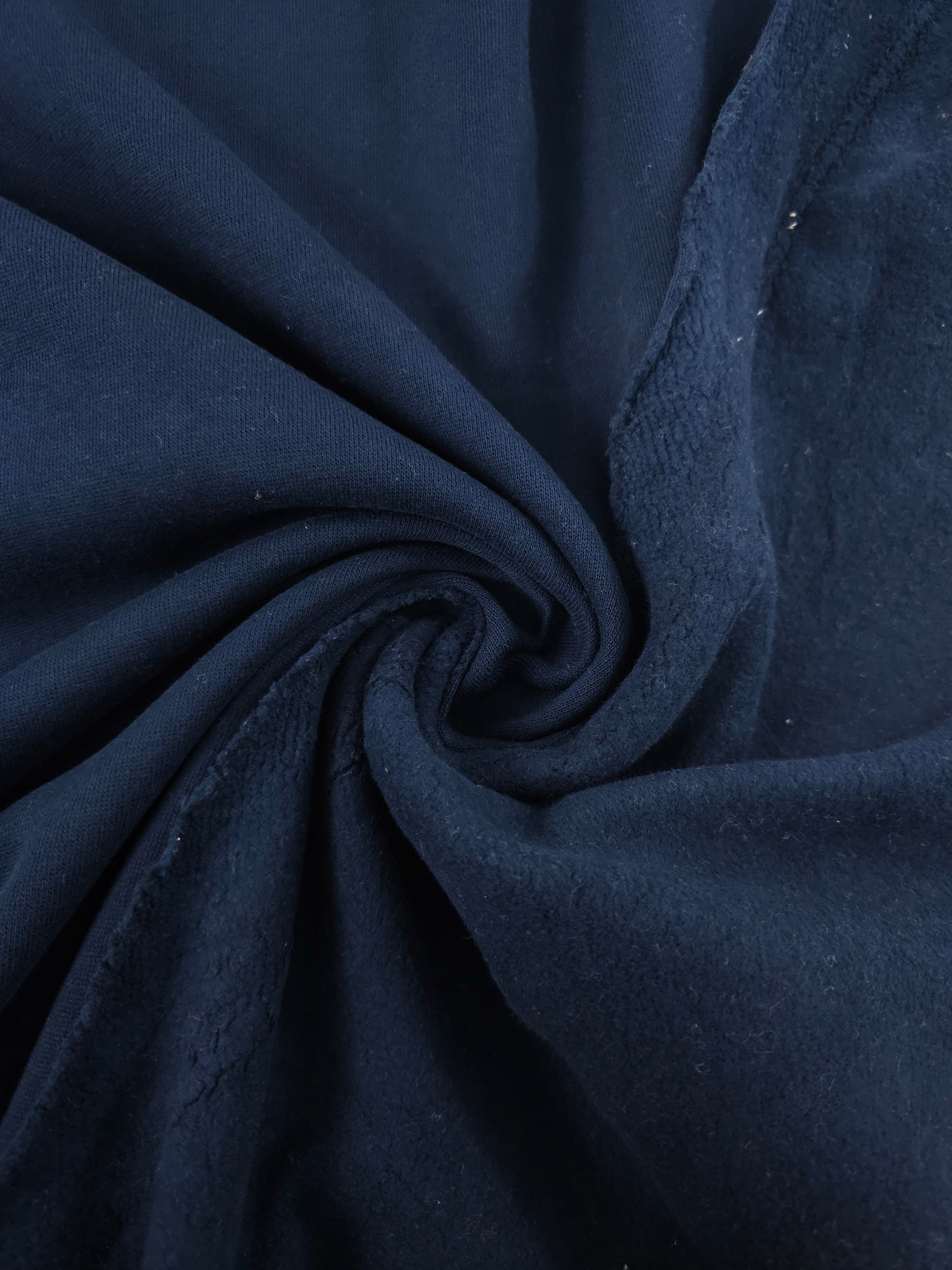 Dark Navy Fleece Backed Terry