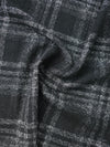 Black/White Tartan Lightweight Wool Mix