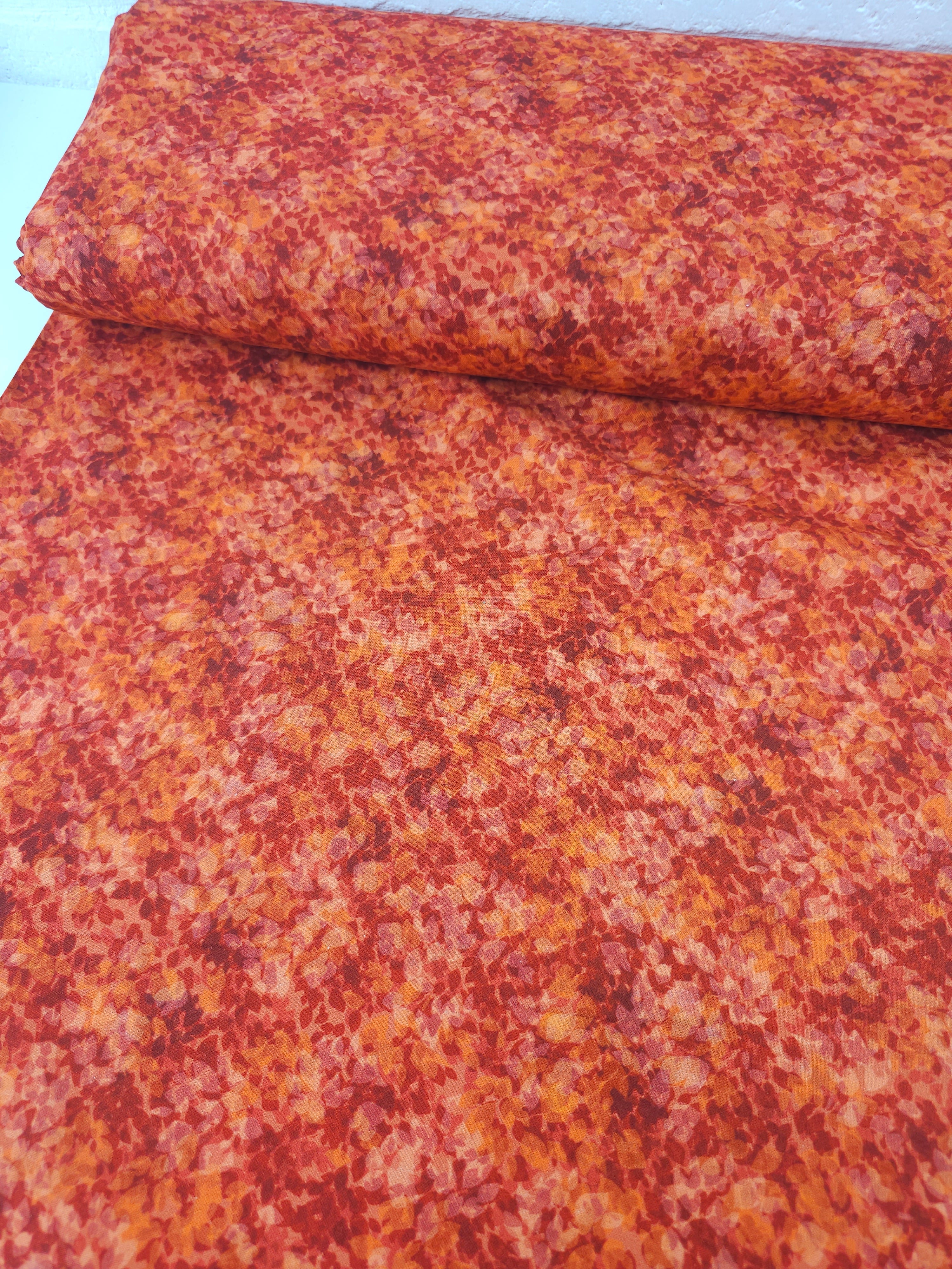 Orange/Red Bubble Fire 100% Cotton