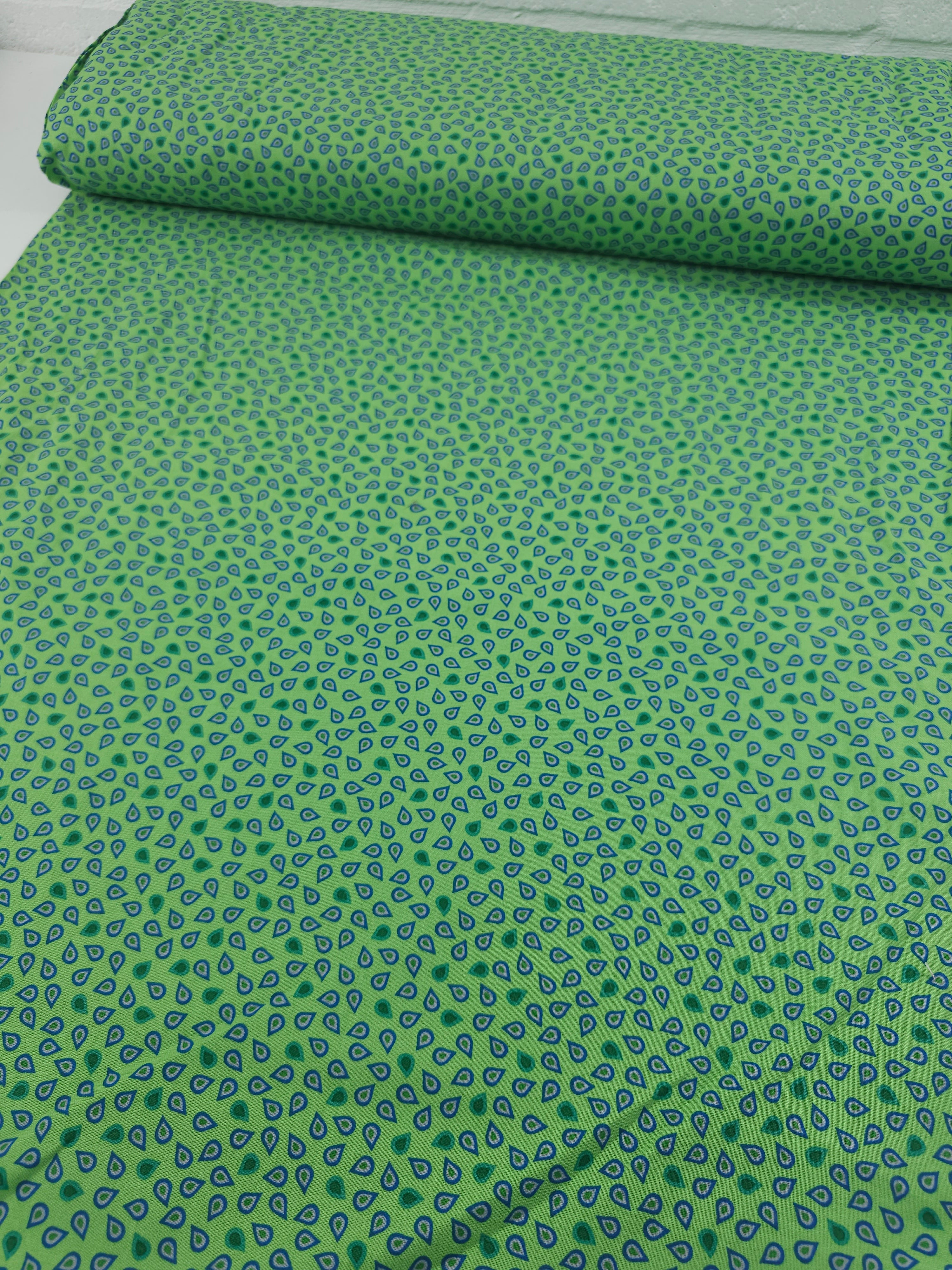 Green Boho Petal 100% Cotton