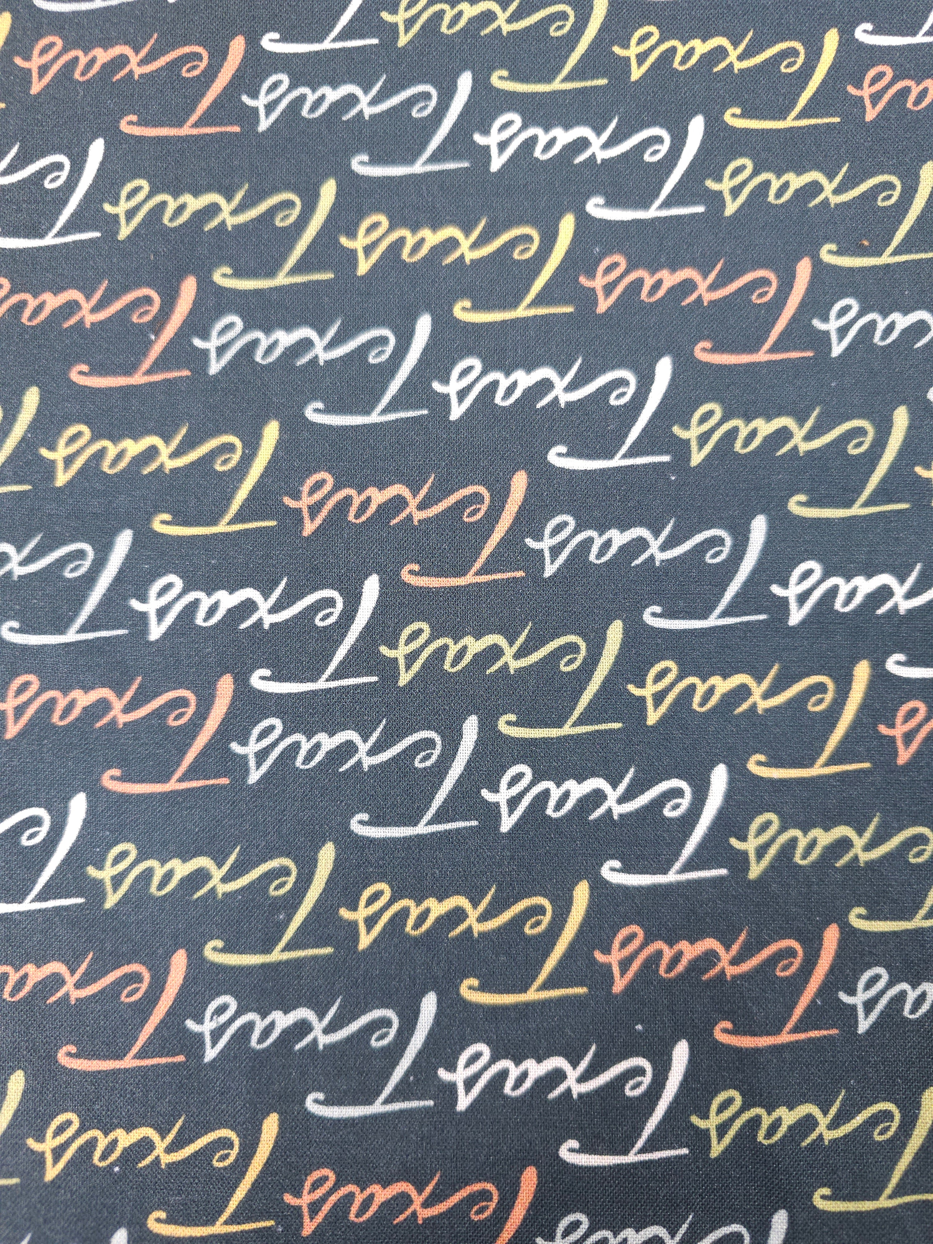 Retro Texas Script 100% Cotton