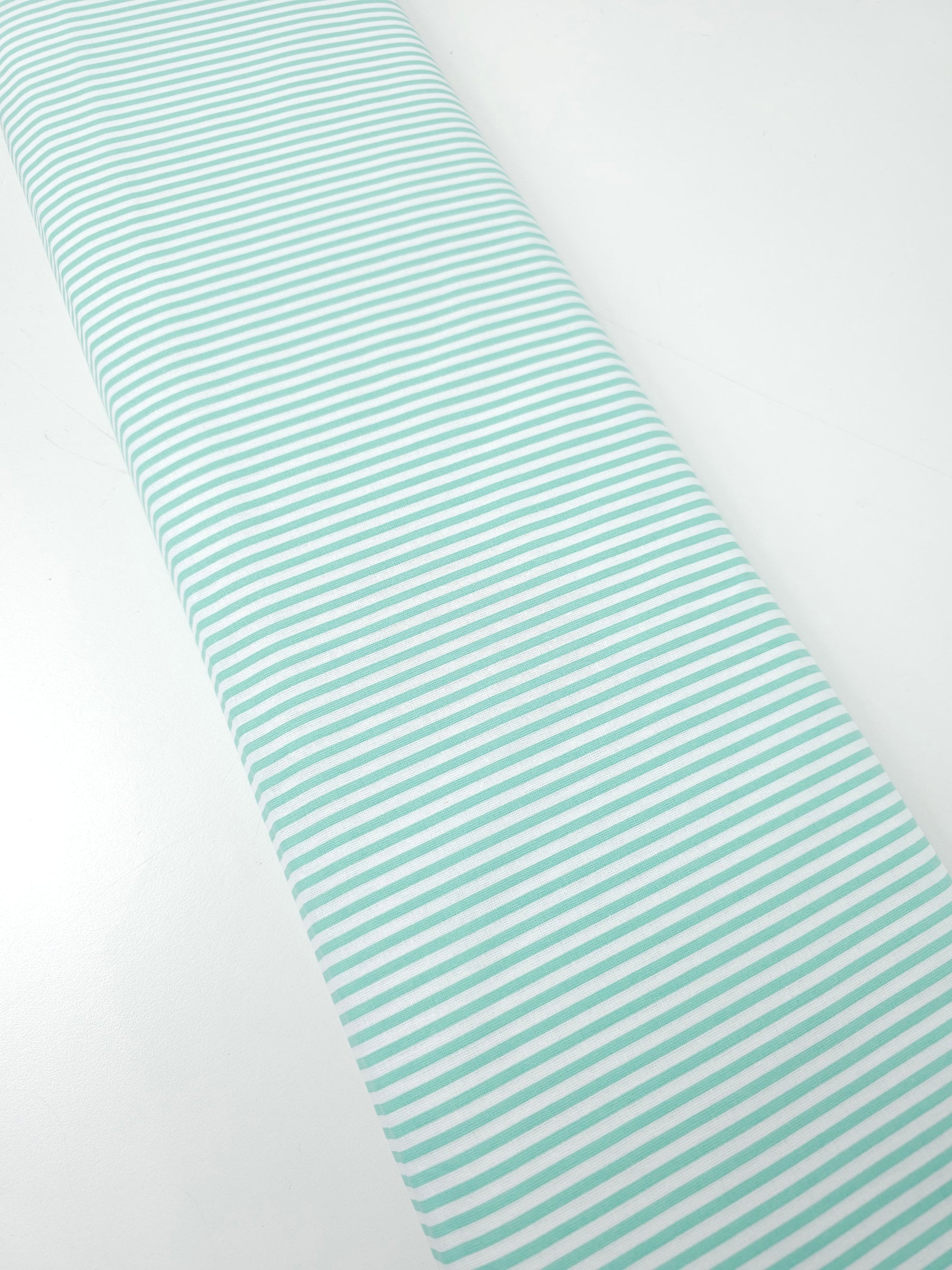 Light Mint Stripe 100% Cotton