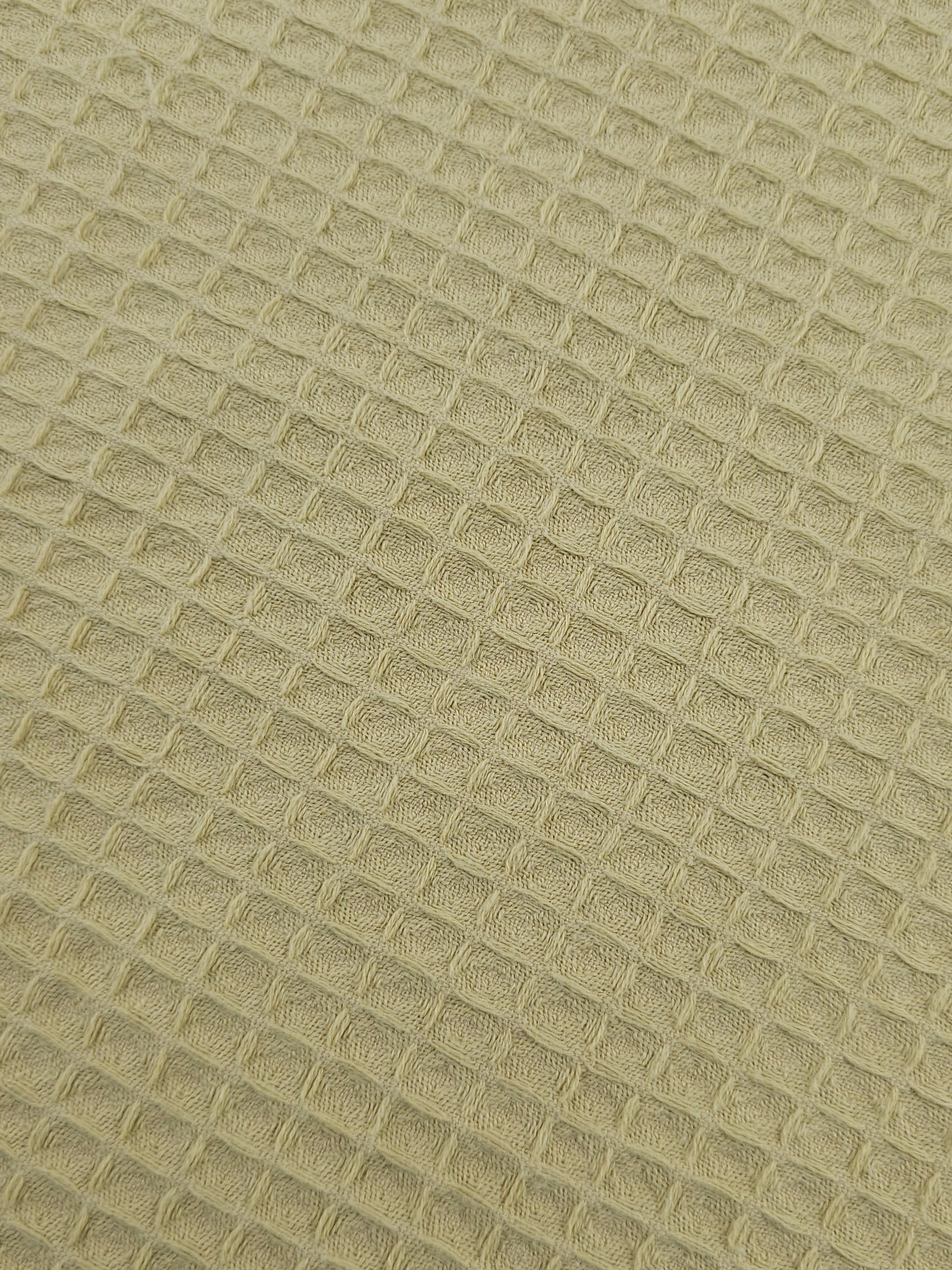 Muted Mustard Waffle Cotton *EXTRA WIDE*