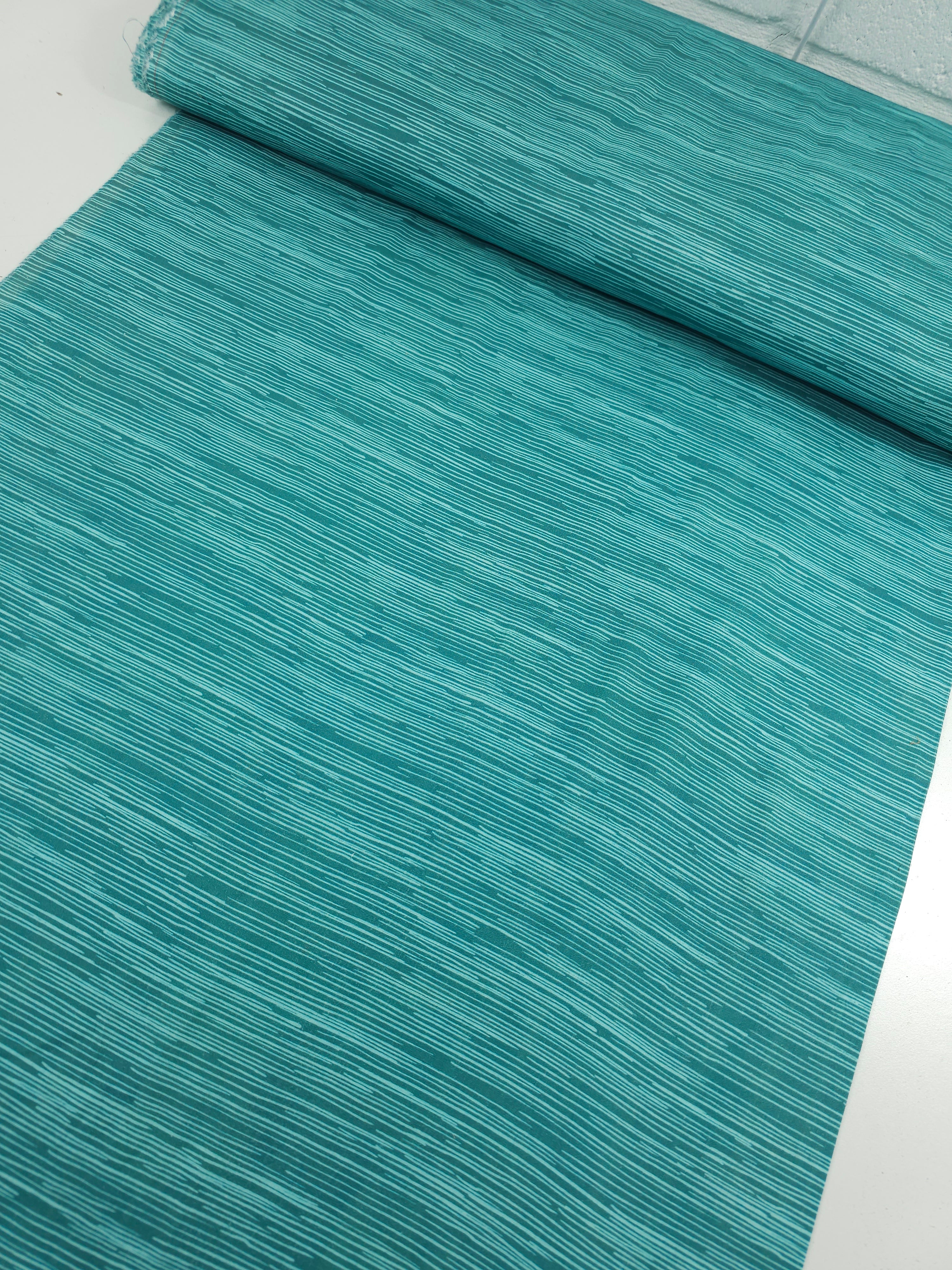 Mint/Teal Abstract Lines 100% Cotton