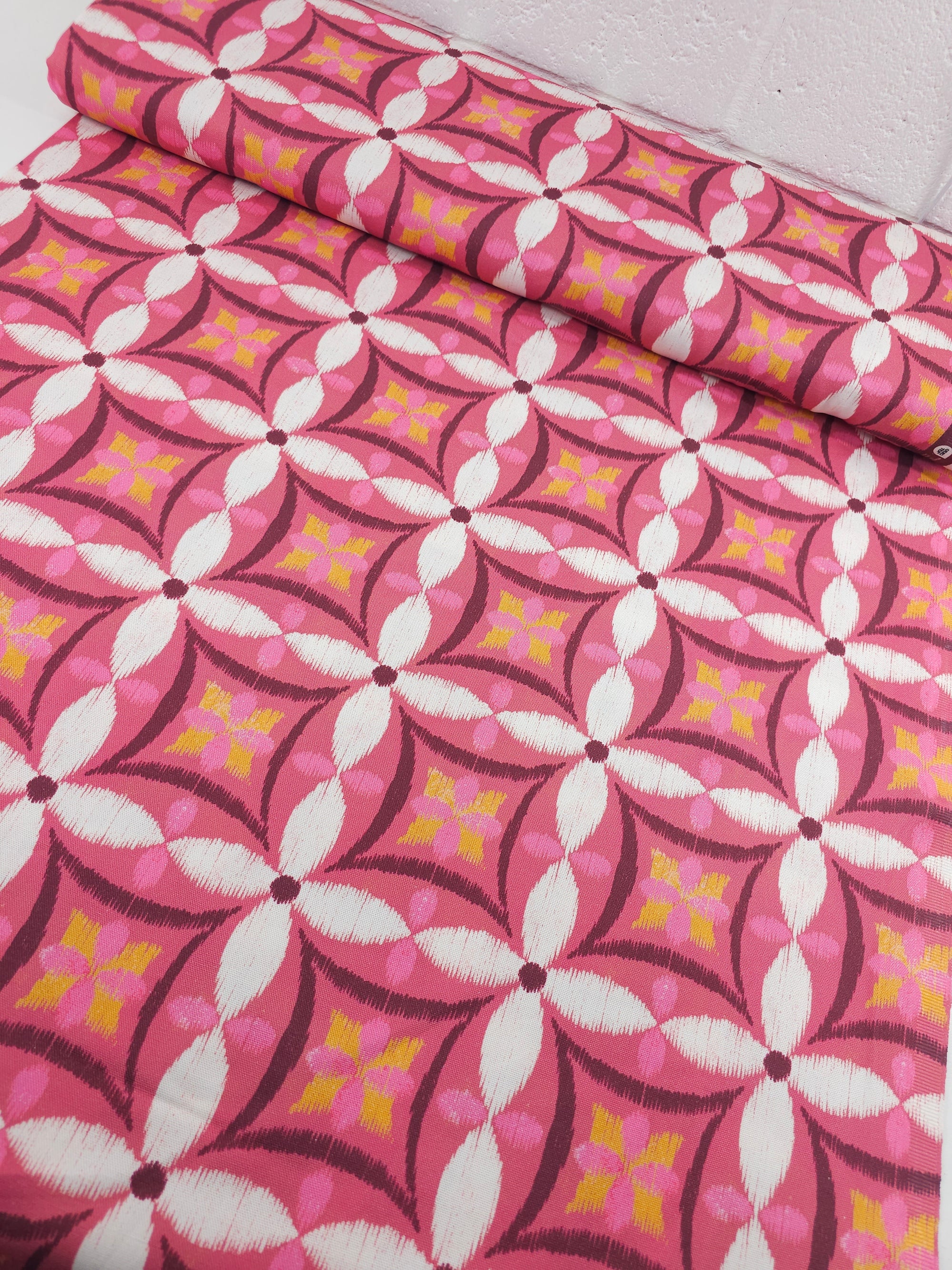 Pink/Grape Tapestry Abstract Lightweight Canvas Cotton