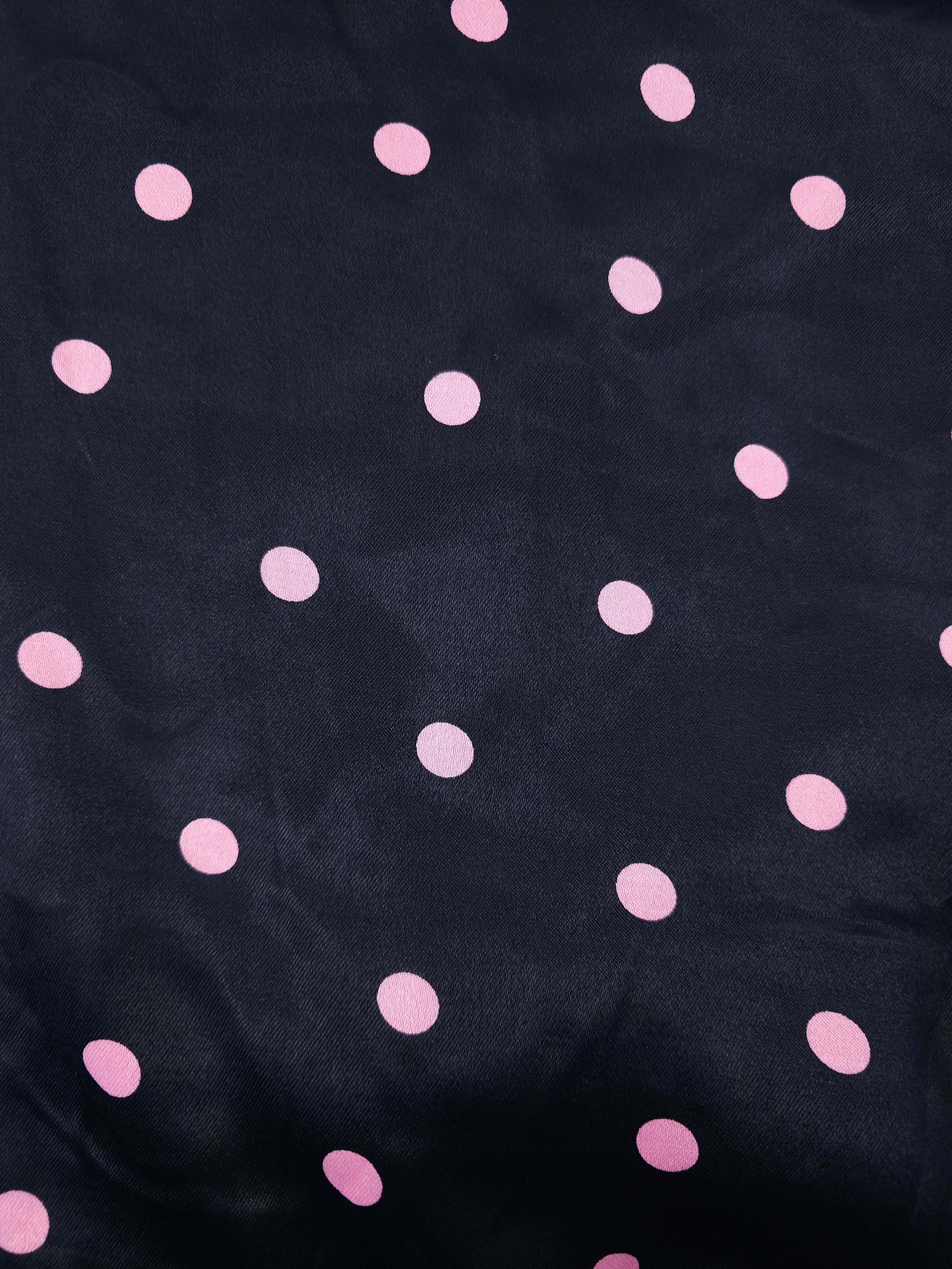 Blackpink polkadot Viscose sateen- 2.5m piece