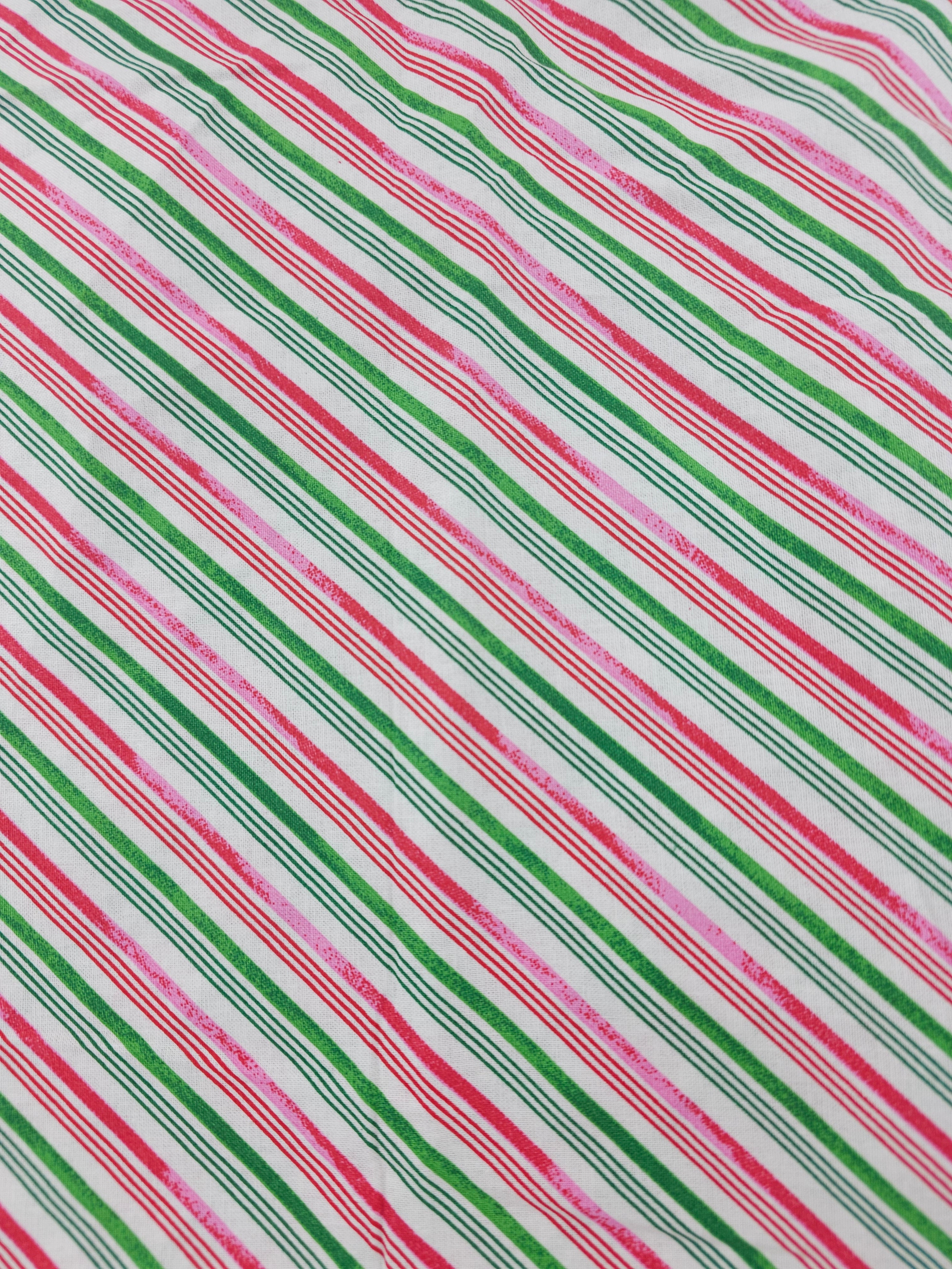Candycane stripe Cotton- 1.8m piece