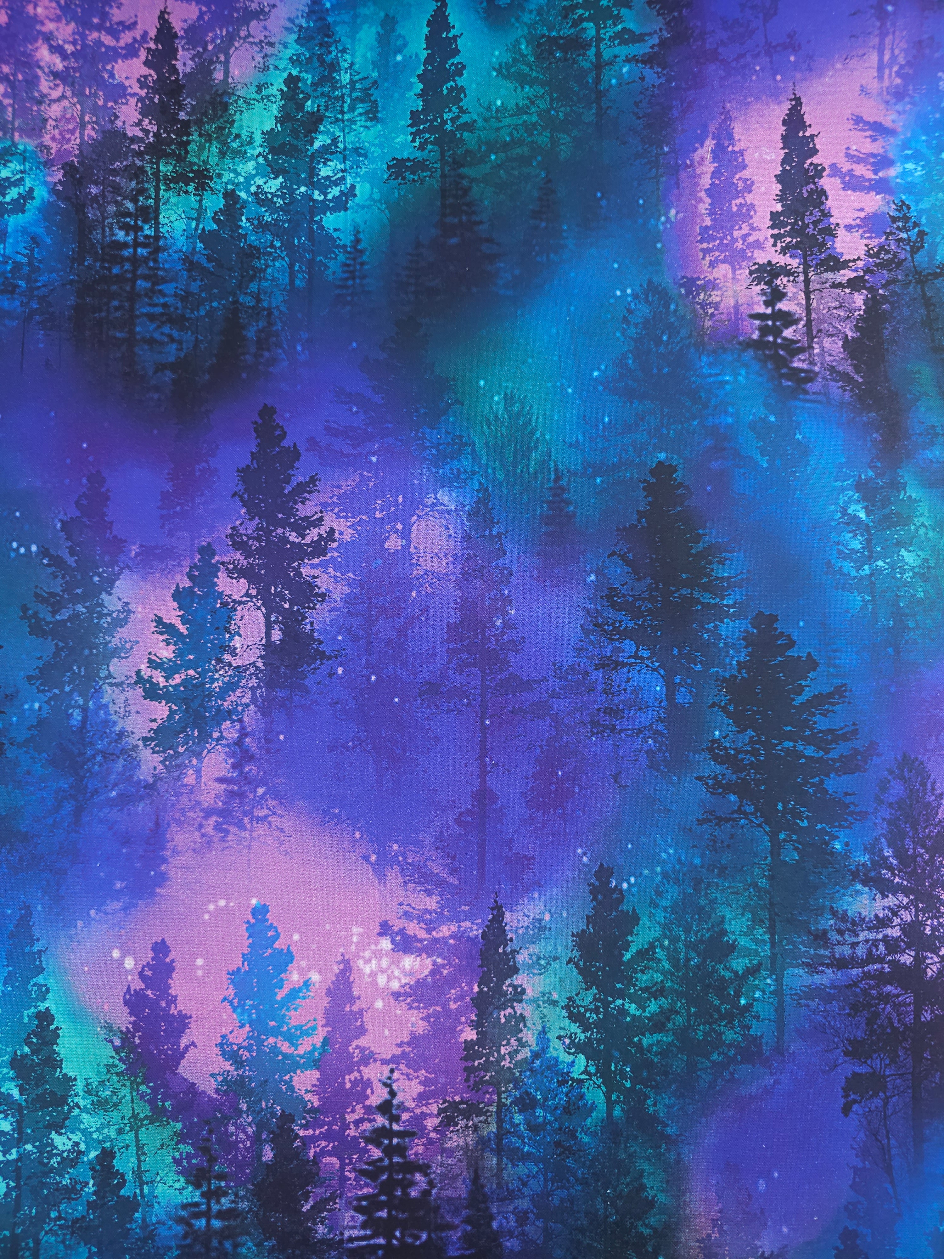 Purple/Blue Forest Aurora 100% Cotton