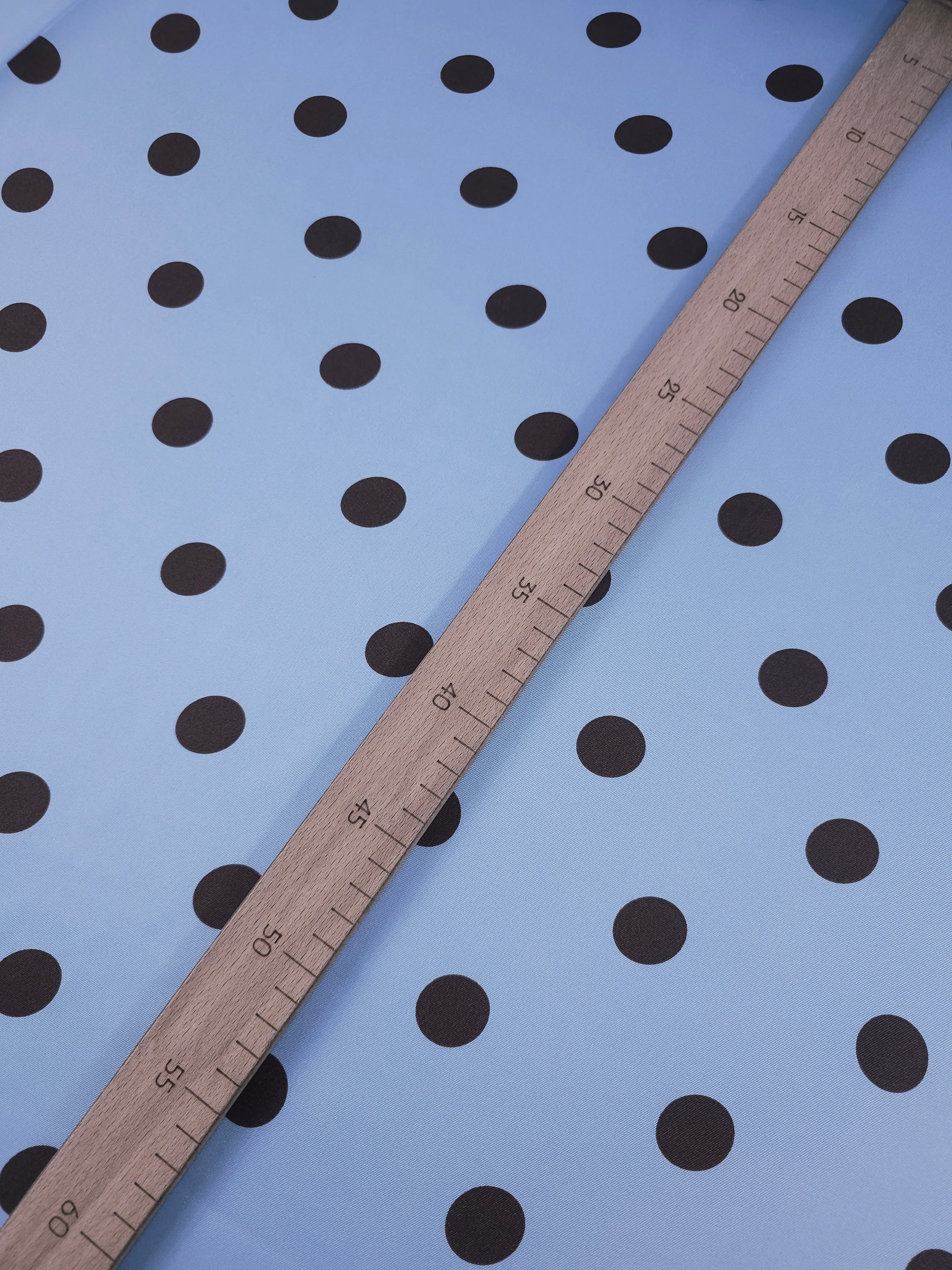 Cornflower Blue/Brown Polka Spot Poly