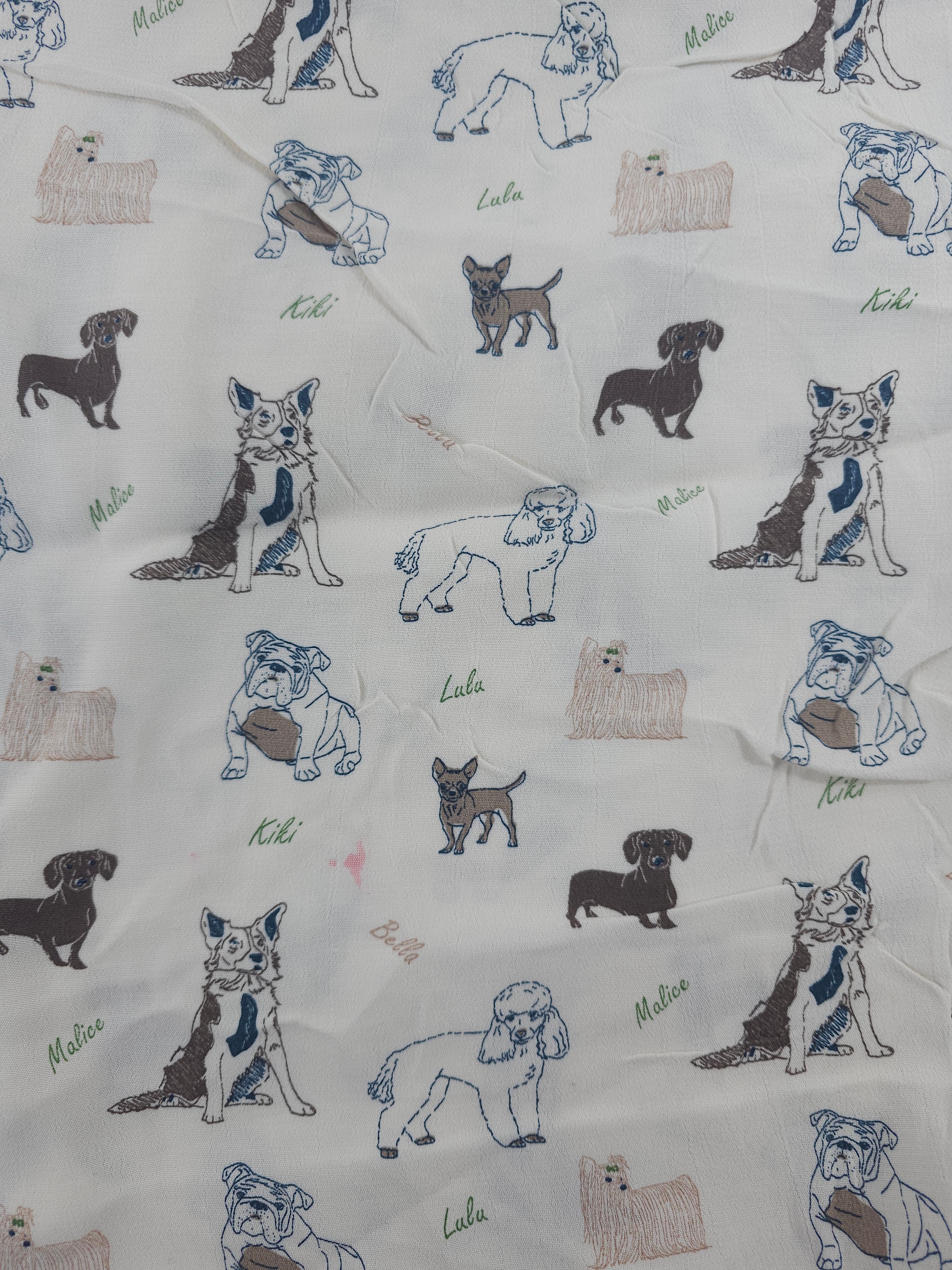 Dogs galore Viscose crepe- 1.6m piece