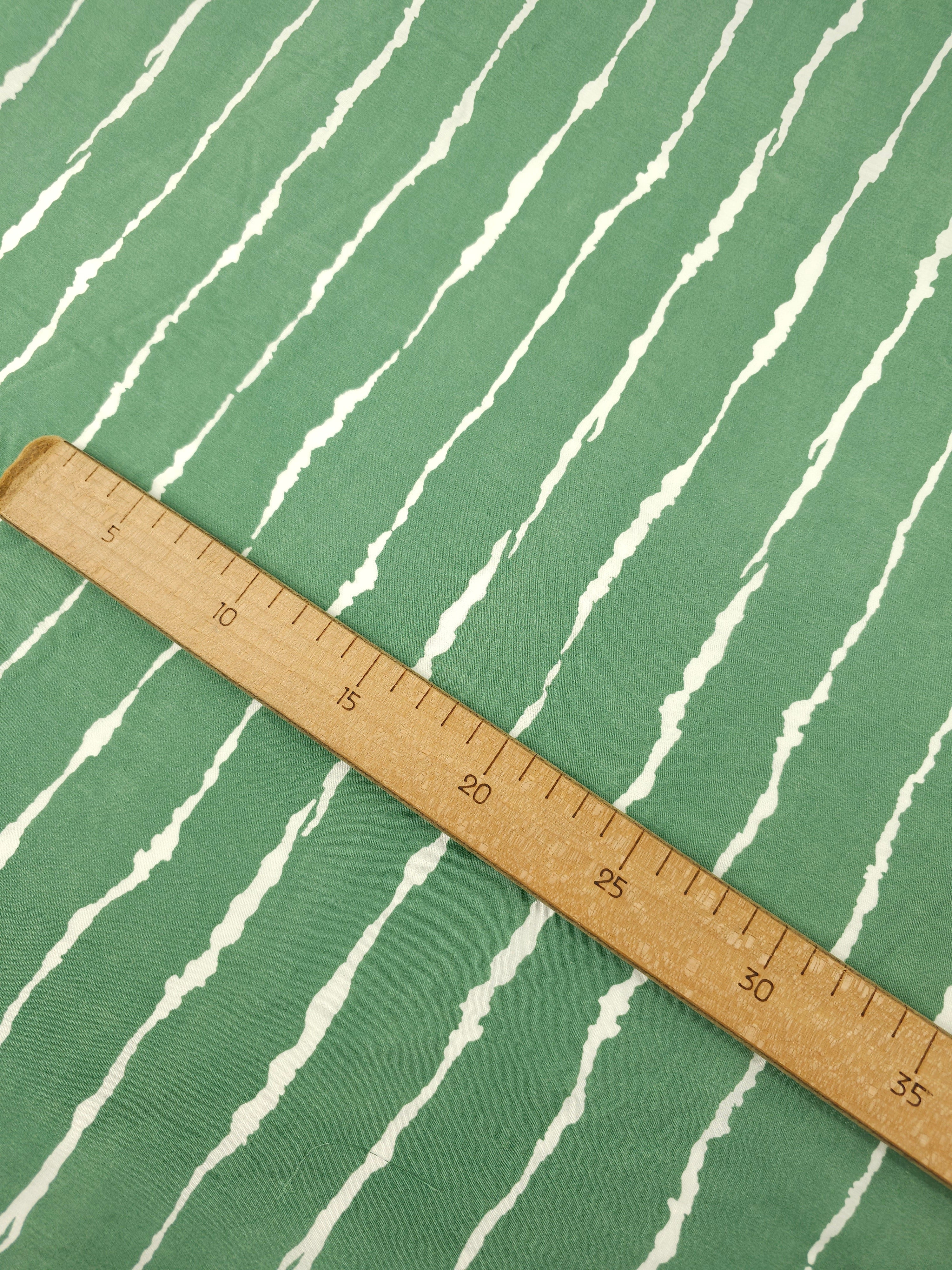 Sage Green Stripe Modal Cotton